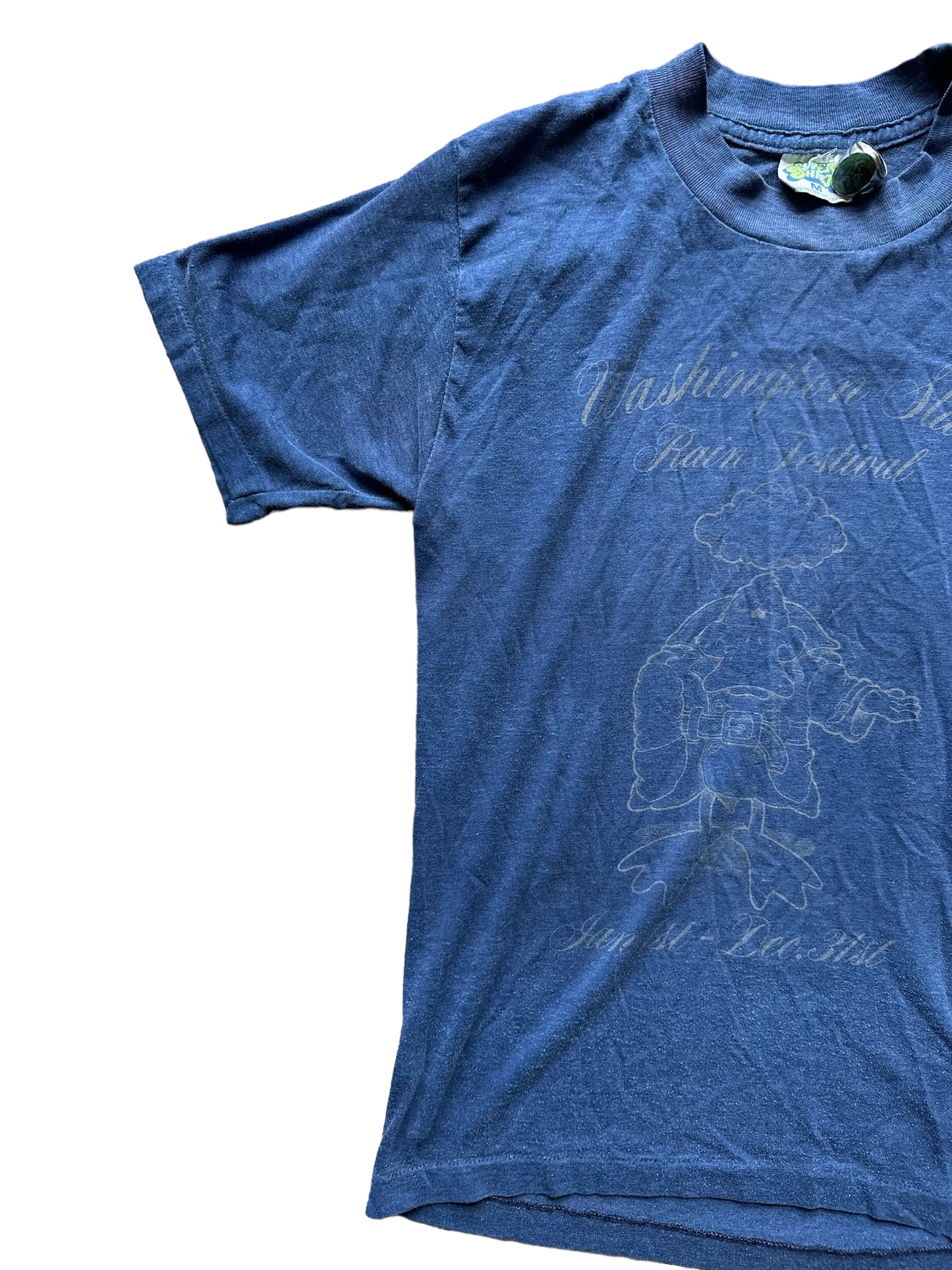 Right Front View on Vintage Washington State Rain Festival T Shirt SZ Medium | Vintage Tee Seattle | Barn Owl Vintage Seattle