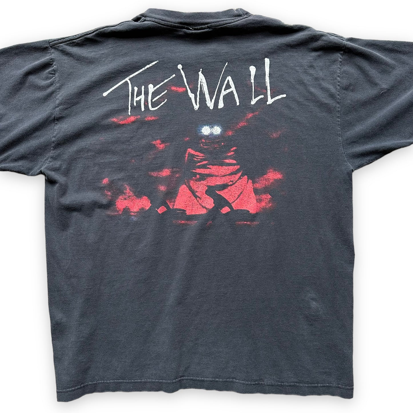 Rear Detail on Vintage 1990s Winterland Pink Floyd The Wall Tee Size XL | Barn Owl Vintage Seattle | Vintage Rock Tees