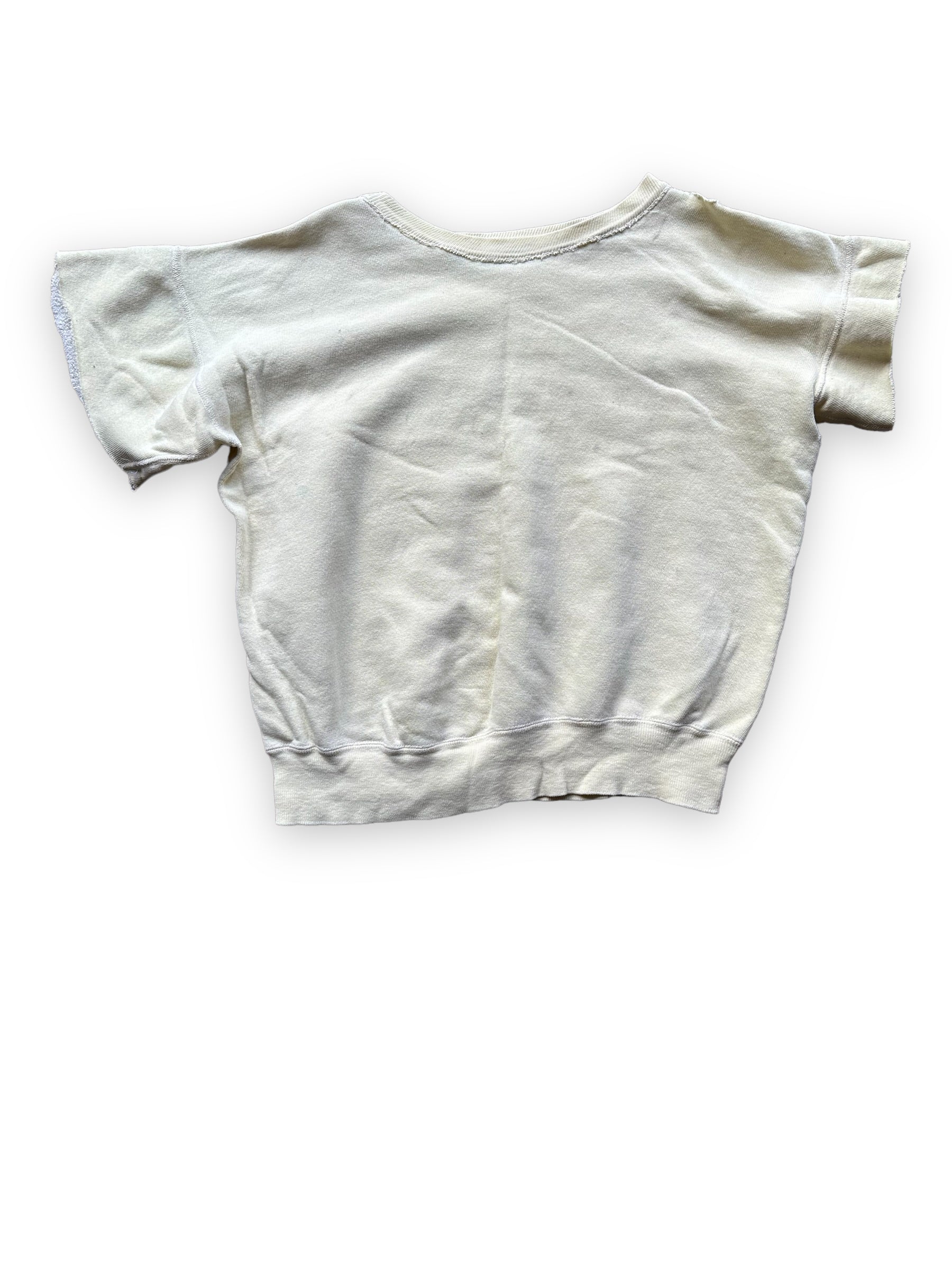 Rear View of Vintage 1960s Yellow Batman Sweatshirt SZ M | Vintage Crewneck Sweatshirts Seattle | Barn Owl Vintage Seattle