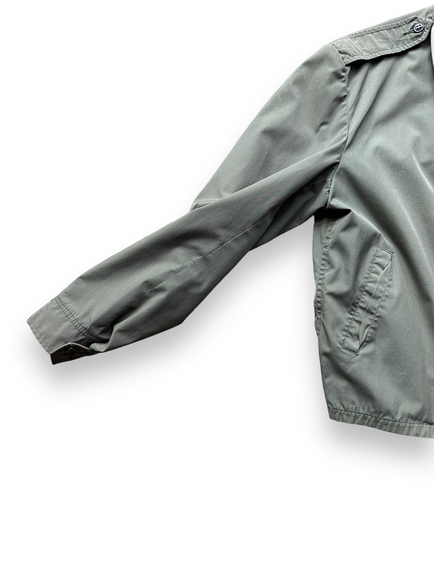 Right Sleeve on Vintage Lightweight US Army Jacket SZ M-L | Vintage Military Jackets Seattle | Barn Owl Vintage Clothing Seattle