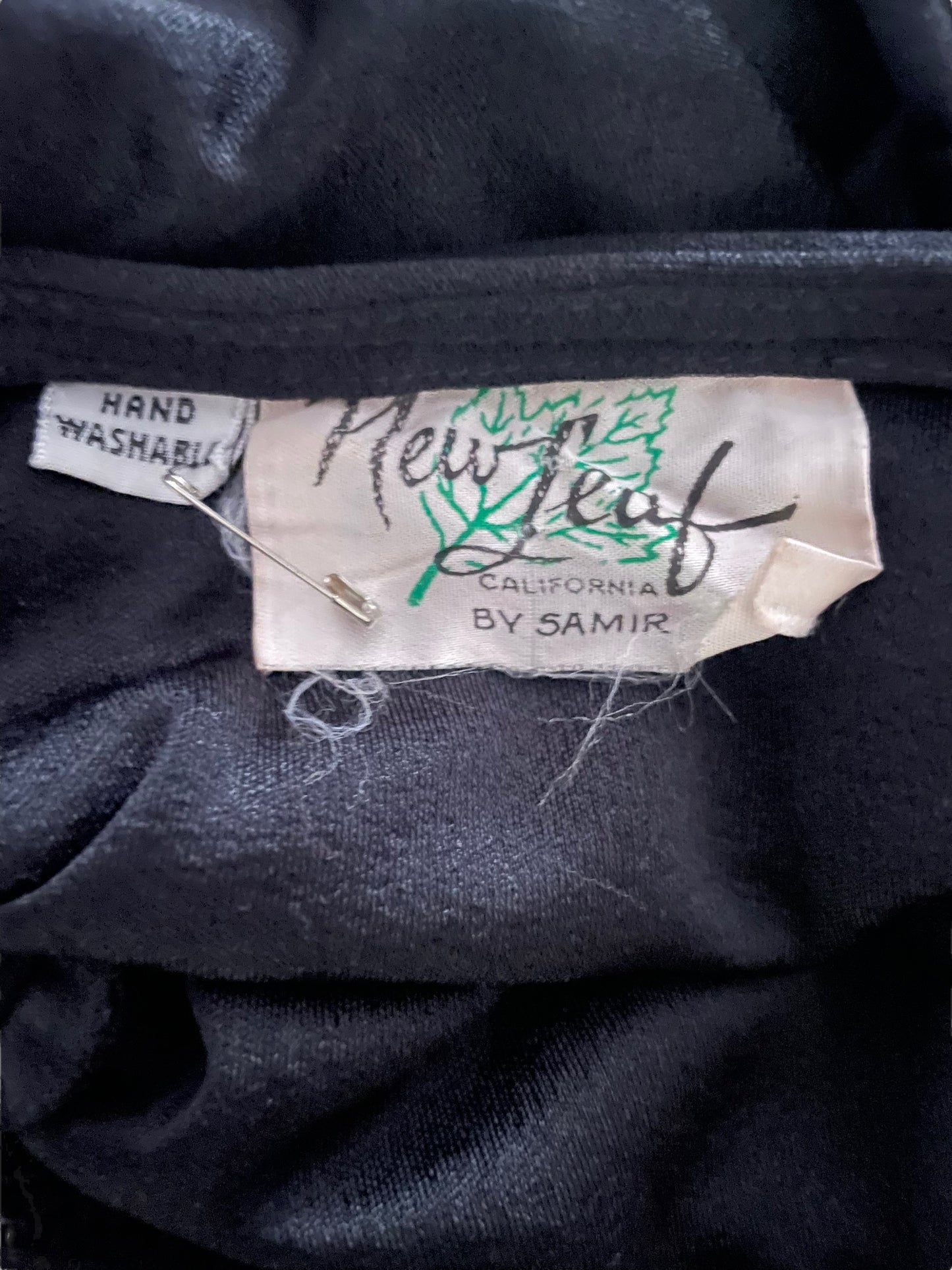 Vintage 1970s New Leaf Black Disco Dress SZ XS-S Tag.
