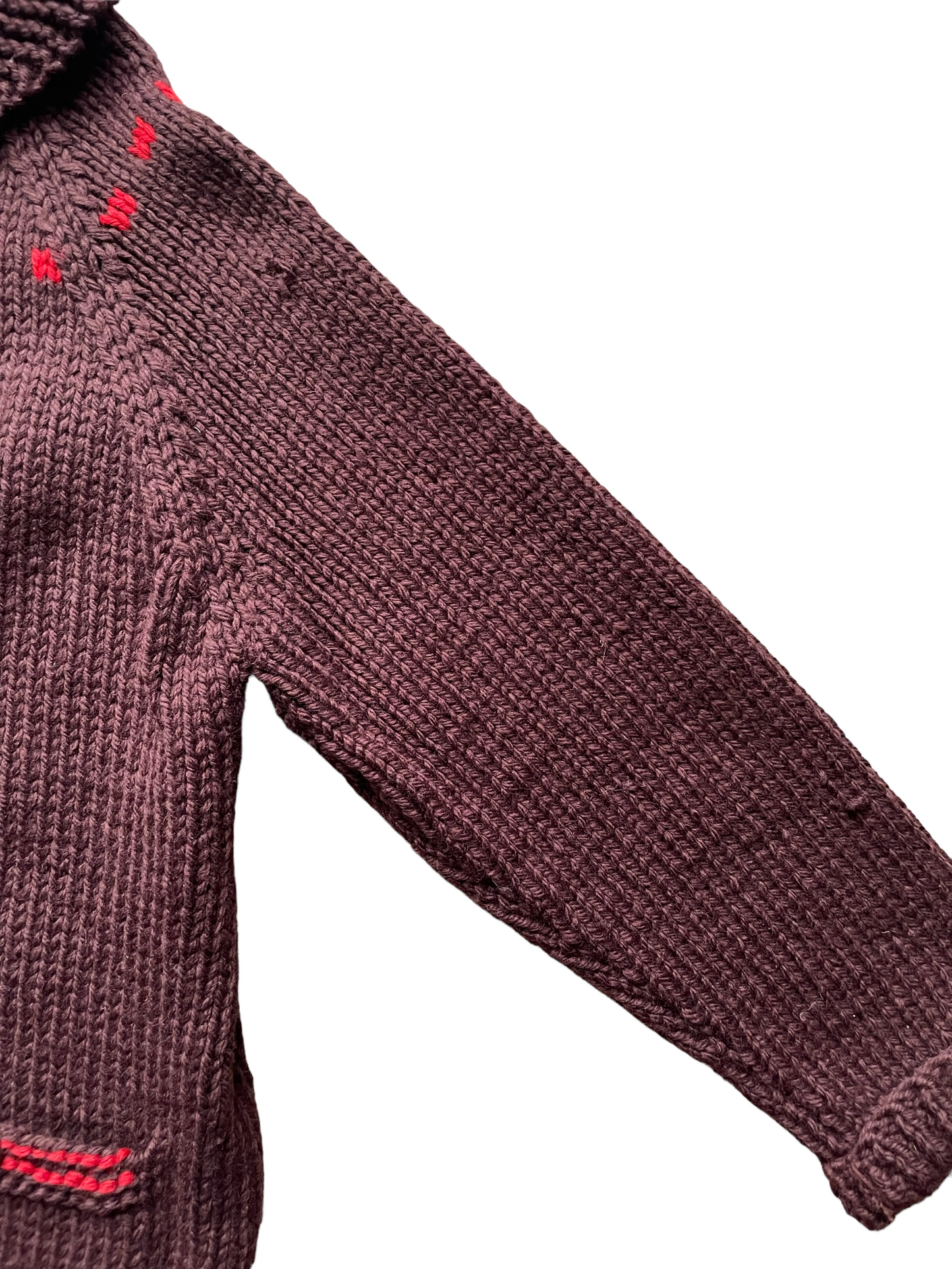 Vintage Brown Cowichan Style Cardigan Sweater | Barn Owl Vintage | Seattle Vintage Clothing