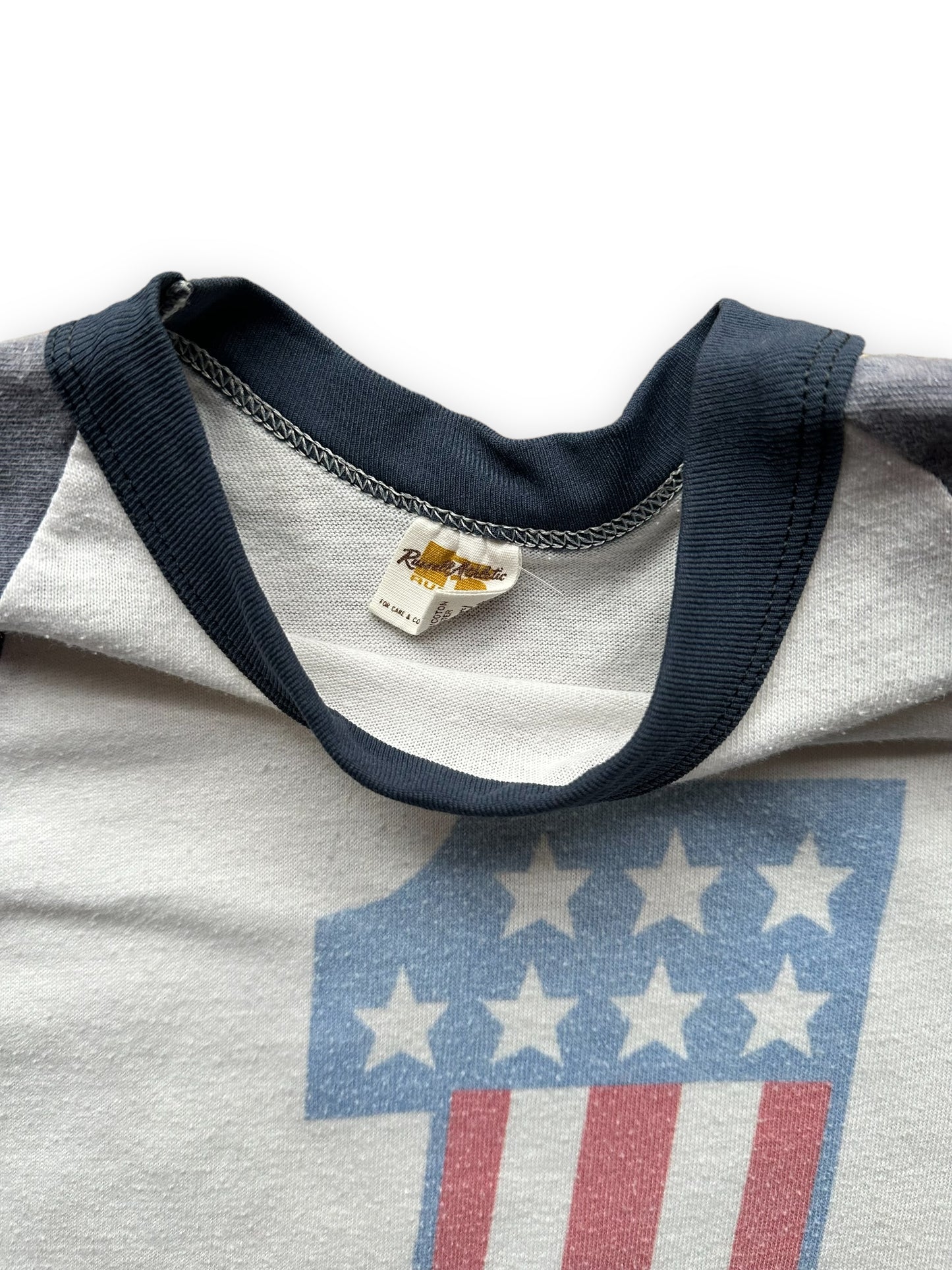 Tag View on Vintage 1970s/80s Harley Davidson #1 Raglan Shirt SZ M | Vintage Harley Raglan Tee | Barn Owl Vintage Seattle