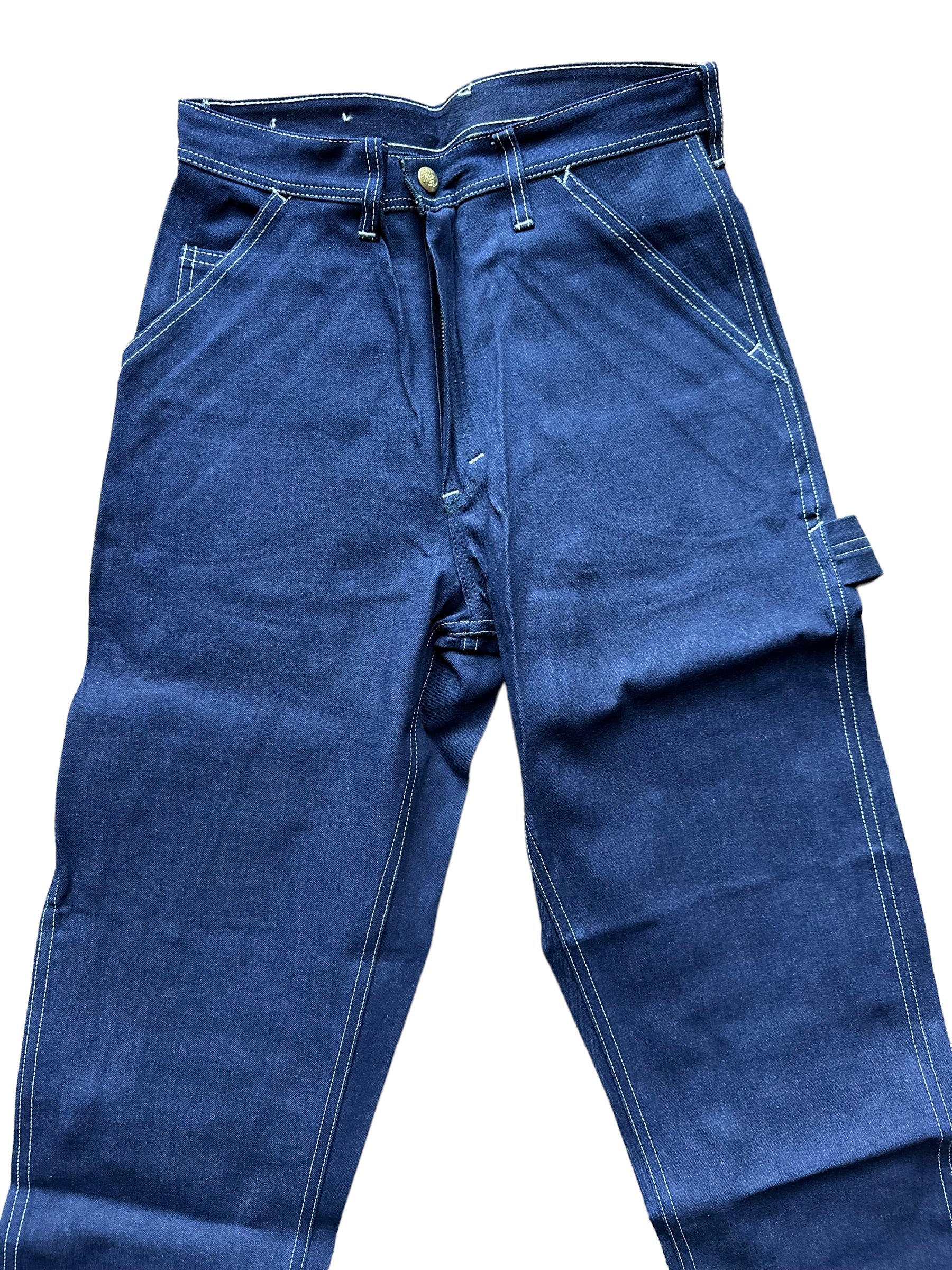 Upper Front View of New Old Stock Vintage Carter's Carpenter Dungarees W29 L30 | Barn Owl Vintage Clothing