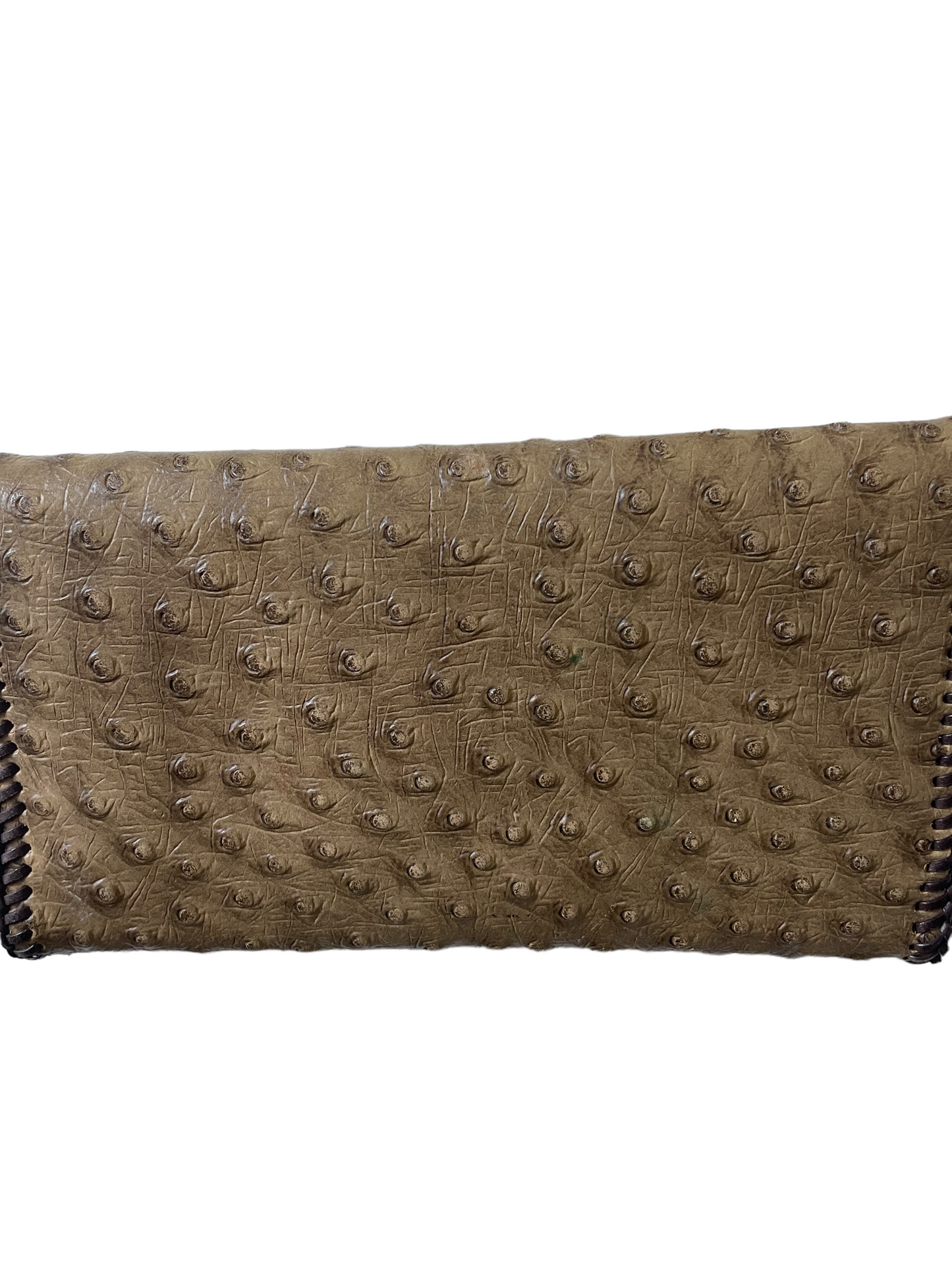Vintage Ostrich Leather Wallet full back view