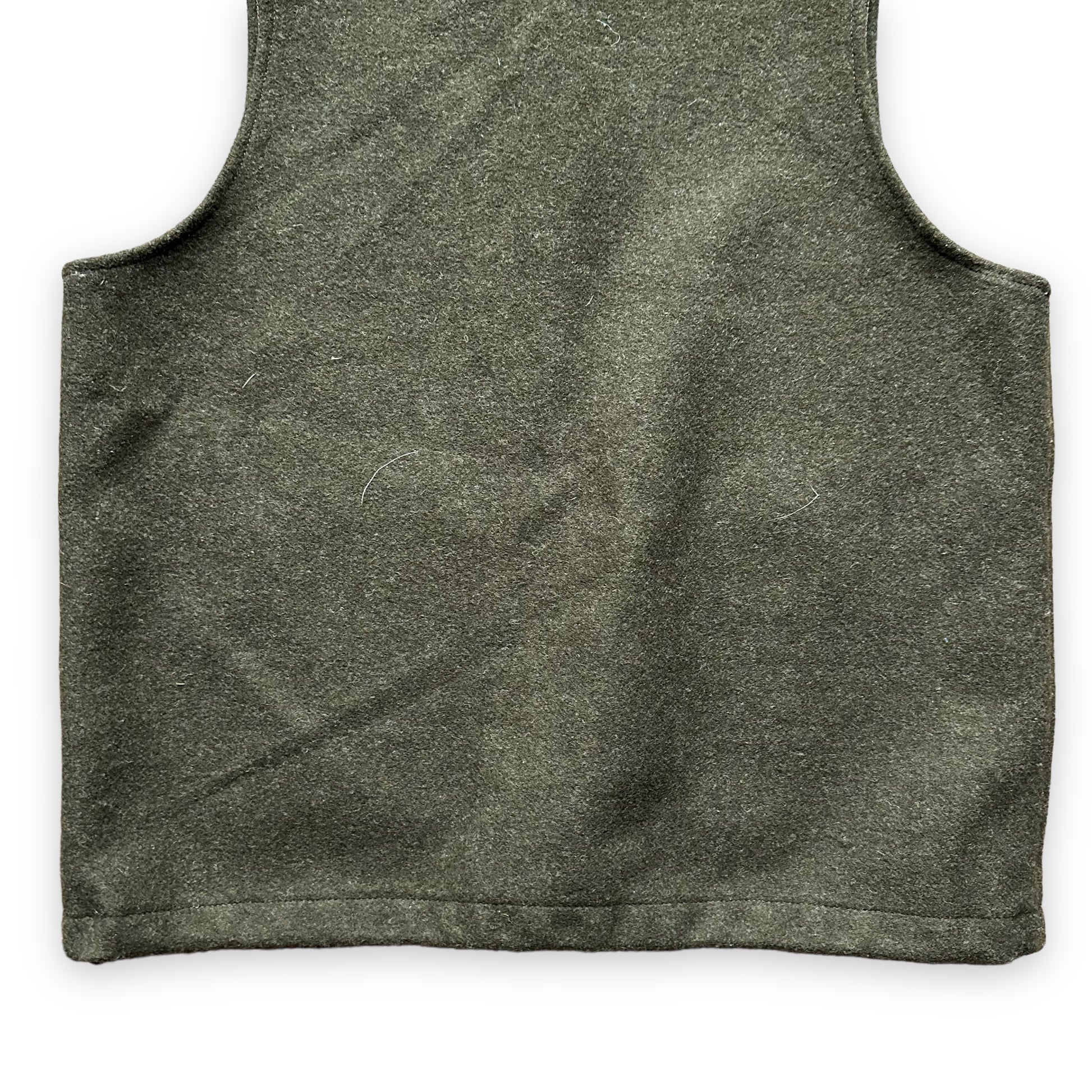 Lower Rear View of Filson Forest Green Mackinaw Wool Liner SZ M |  Vintage Filson Workwear Seattle | Barn Owl Vintage