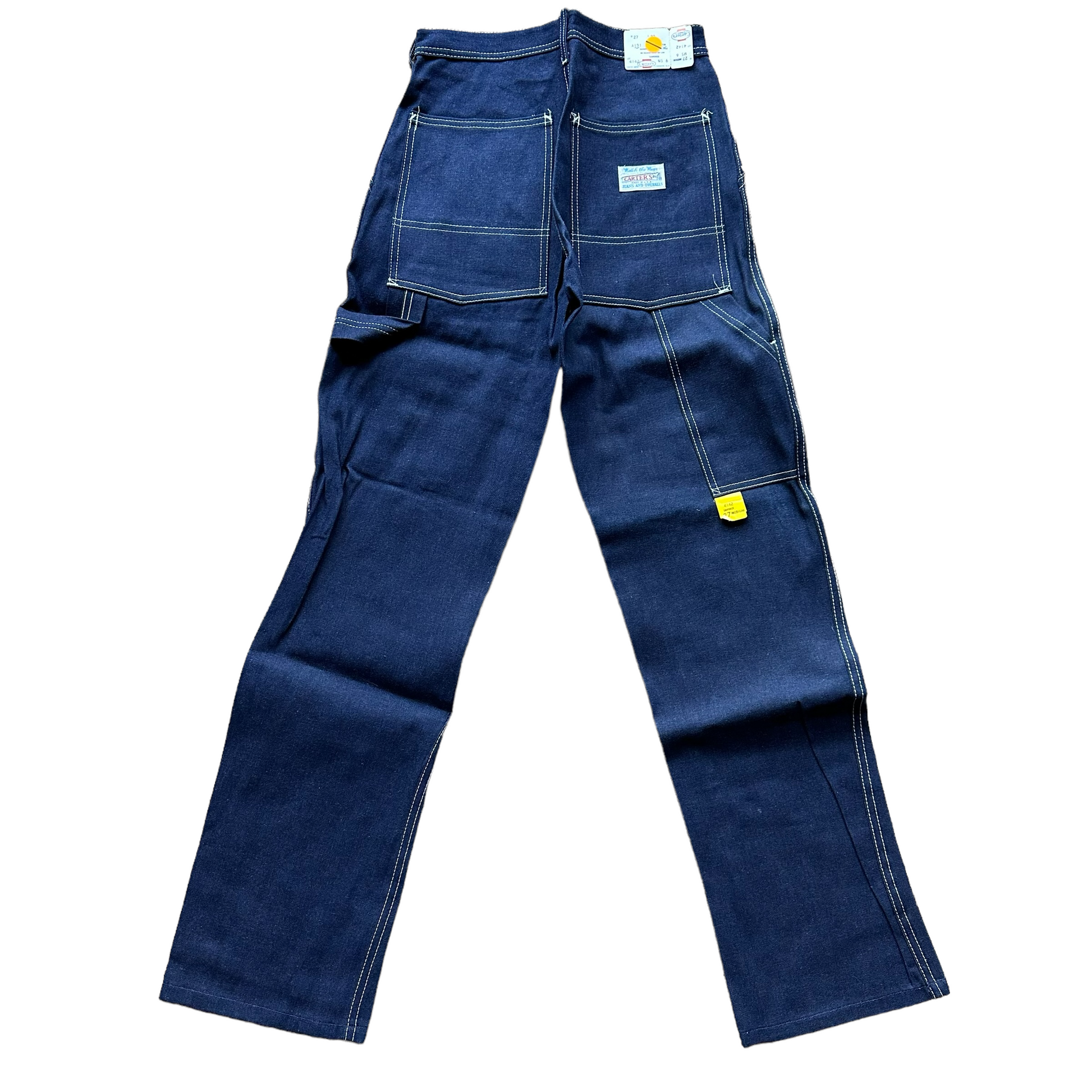 Rear View on Deadstock Vintage Carter's Carpenter Jeans W27 L32 | Vintage Denim Workwear Seattle | Barn Owl Vintage Clothing