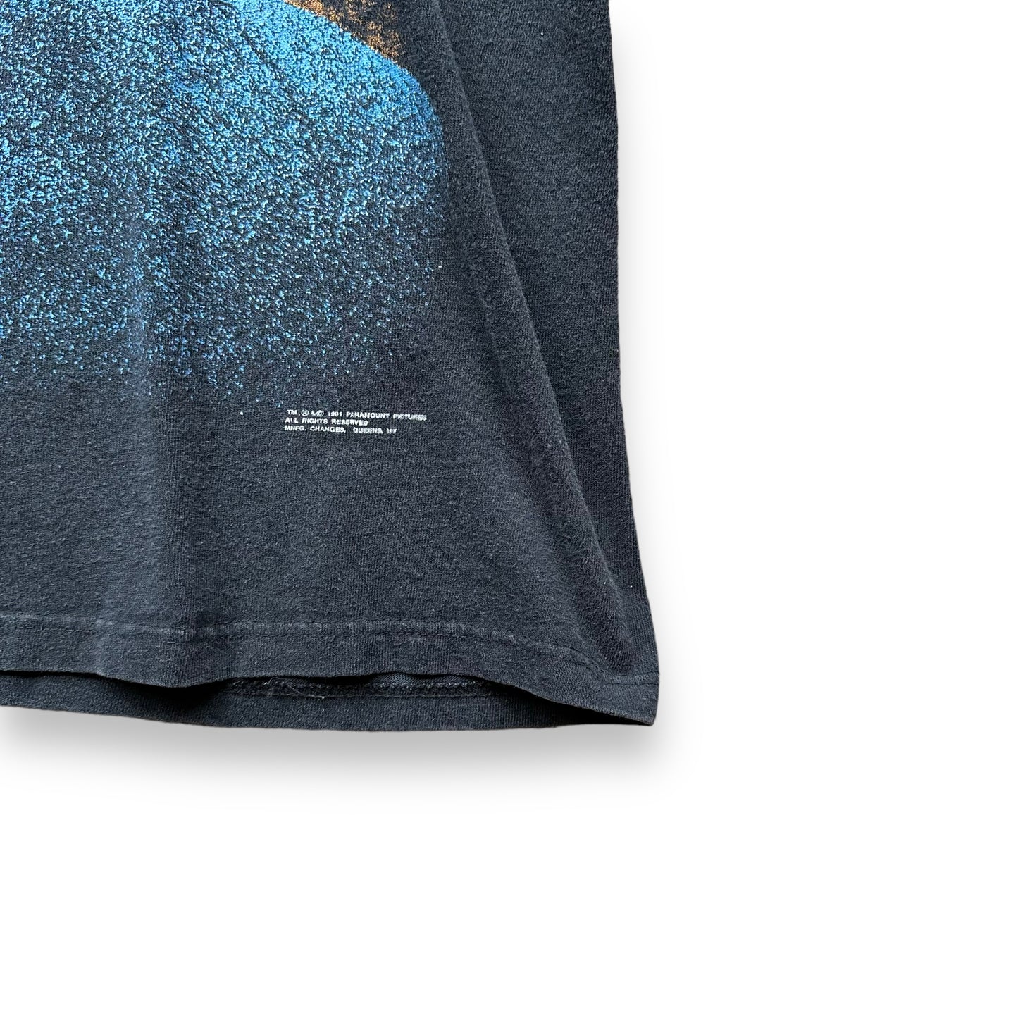 Copyright Info on Vintage 1990's Star Trek Spock Tee SZ L | Vintage Single Stitch Star Trek T-Shirts Seattle | Barn Owl Vintage Tees Seattle