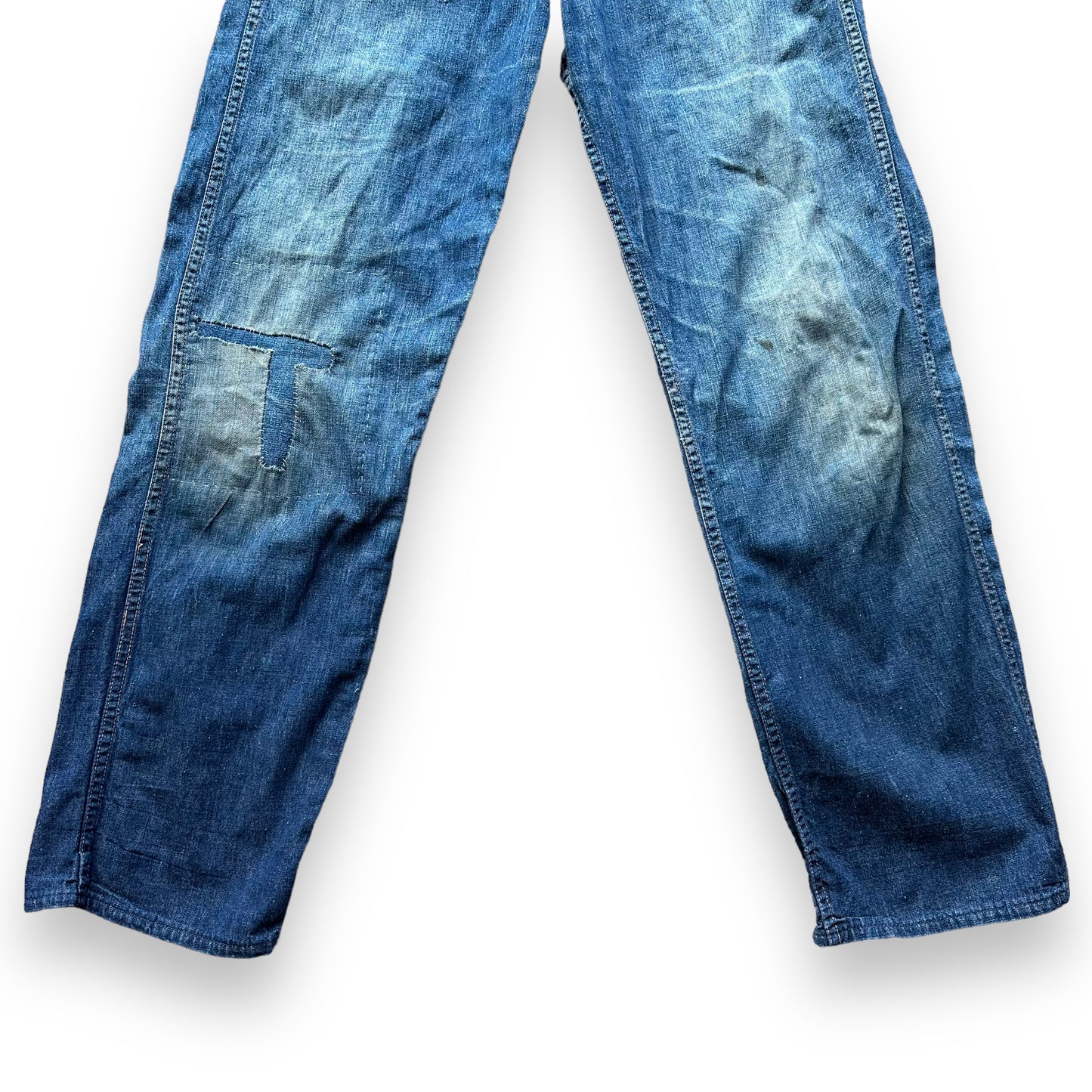 Lower Front View of Vintage Blue Bell Misses Ladies Side Zip Jeans SZ 14 | Barn Owl Vintage Seattle | Vintage Womens Side Zip Denim