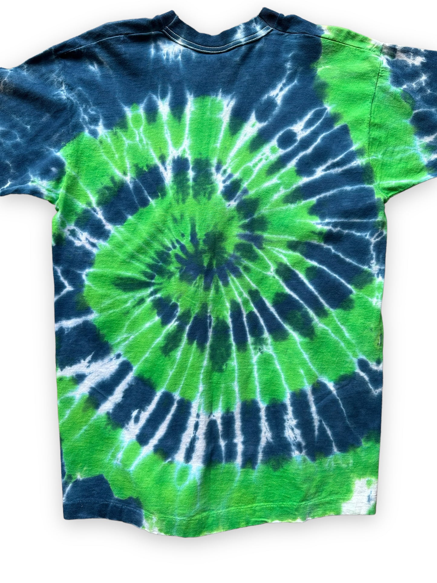 Rear Detail on Vintage Grateful Dead Seattle Thunderbirds Tie Dye Tour Tee SZ L | Vintage Grateful Dead Tee Seattle | Barn Owl Vintage