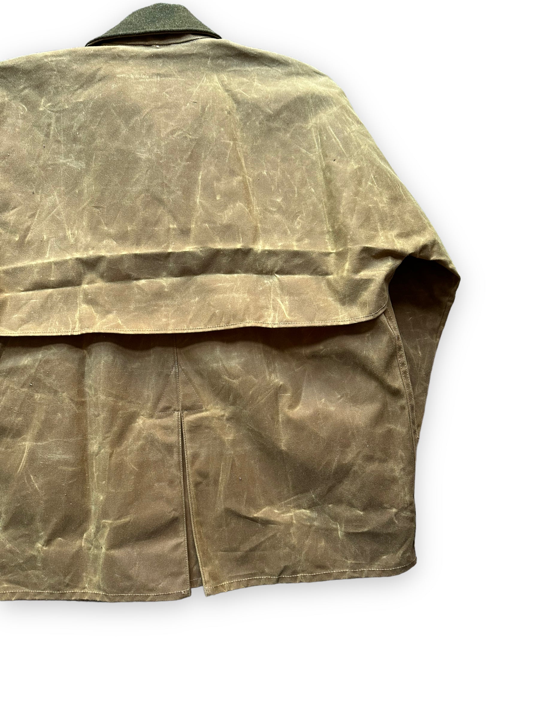 Right Rear View of NWT Filson Tin Packer Coat SZ XL |  Barn Owl Vintage Goods Filson | Vintage Filson Tin Cloth Workwear Seattle