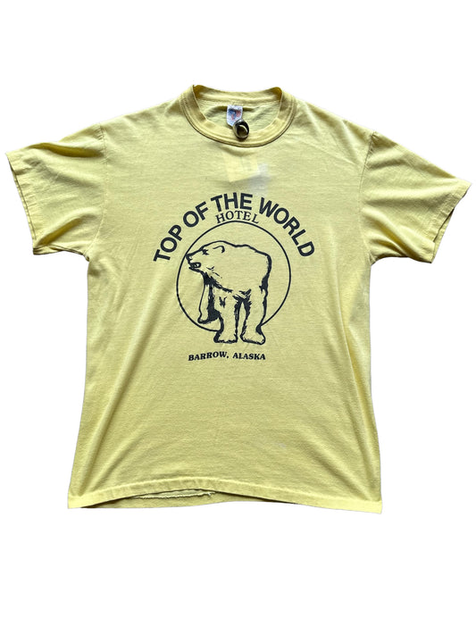 Front View on Vintage Alaska Single Stitch Top of the World Hotel Tee |  Vintage Alaska T Shirt | Barn Owl Vintage Seattle
