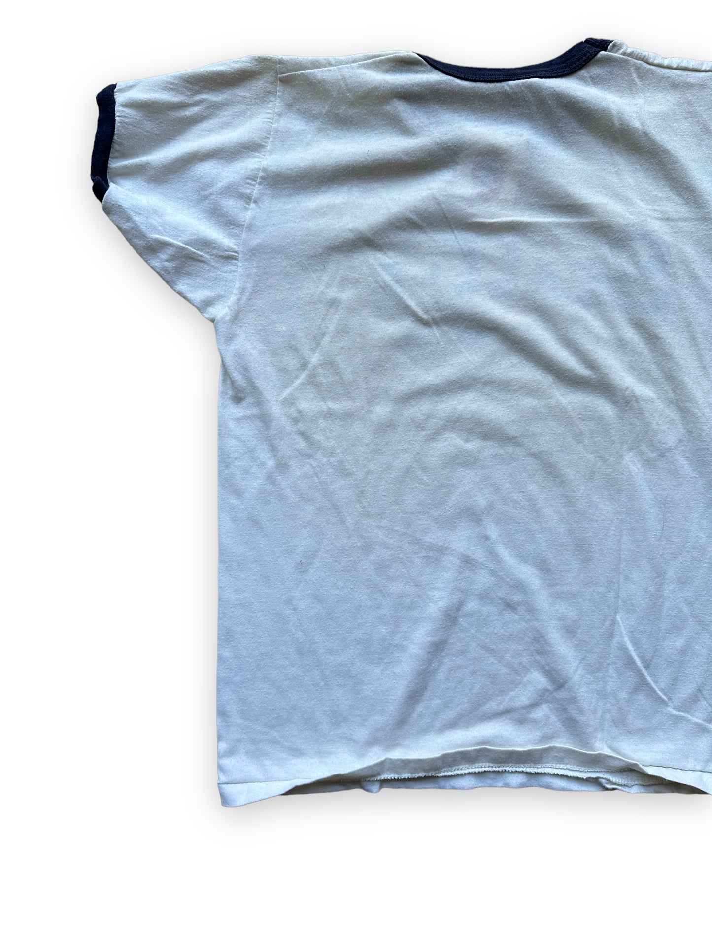 Left Rear View of Vintage Seattle City of Wet Dreams Ringer Tee SZ M | Vintage Russell Athletic T Shirt | Barn Owl Vintage Seattle