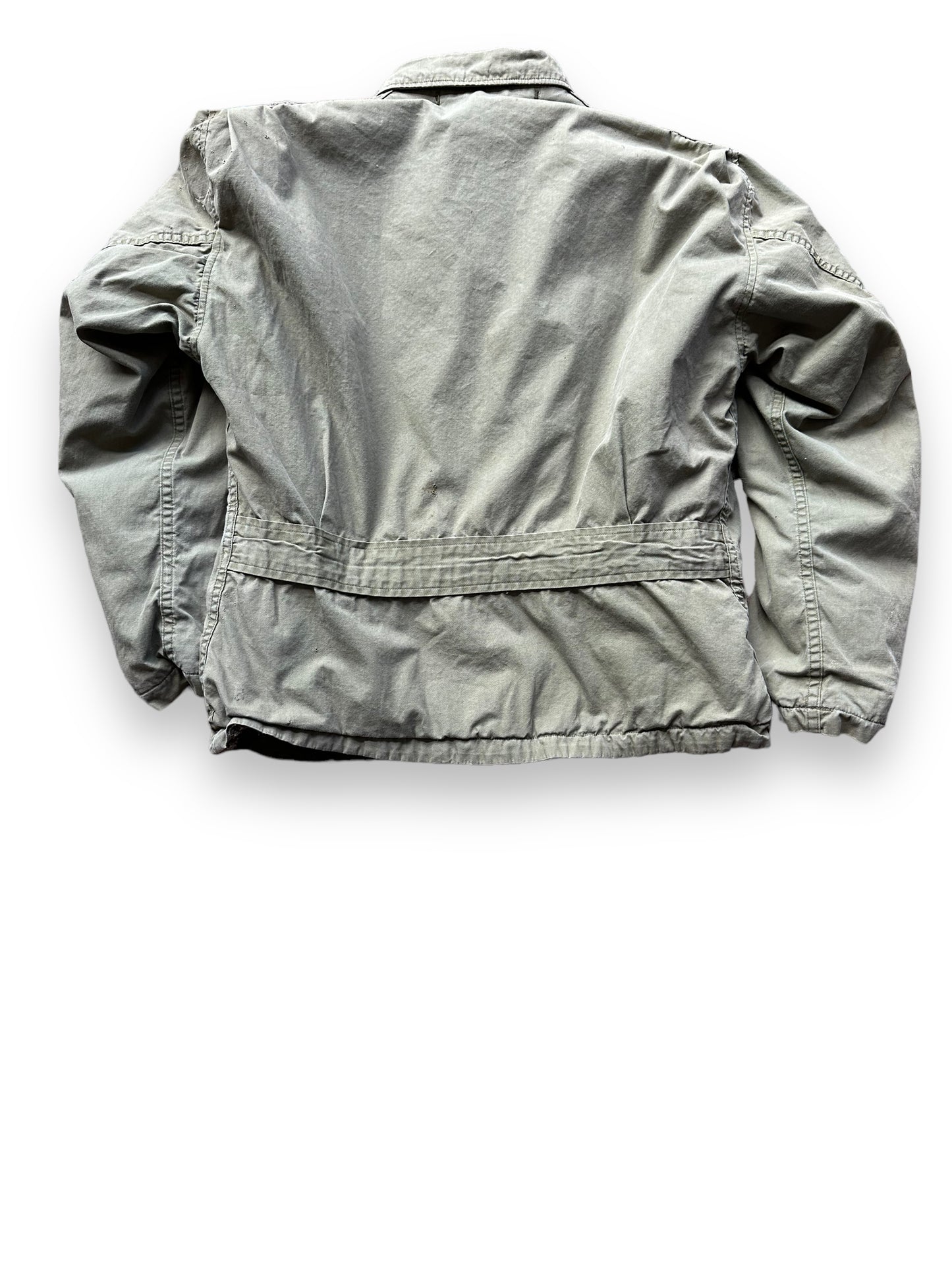 Rear View of Vintage WWII USN M-41 Field Jacket SZ M | Seattle Vintage Military Gear | Barn Owl Vintage Clothing Seattle