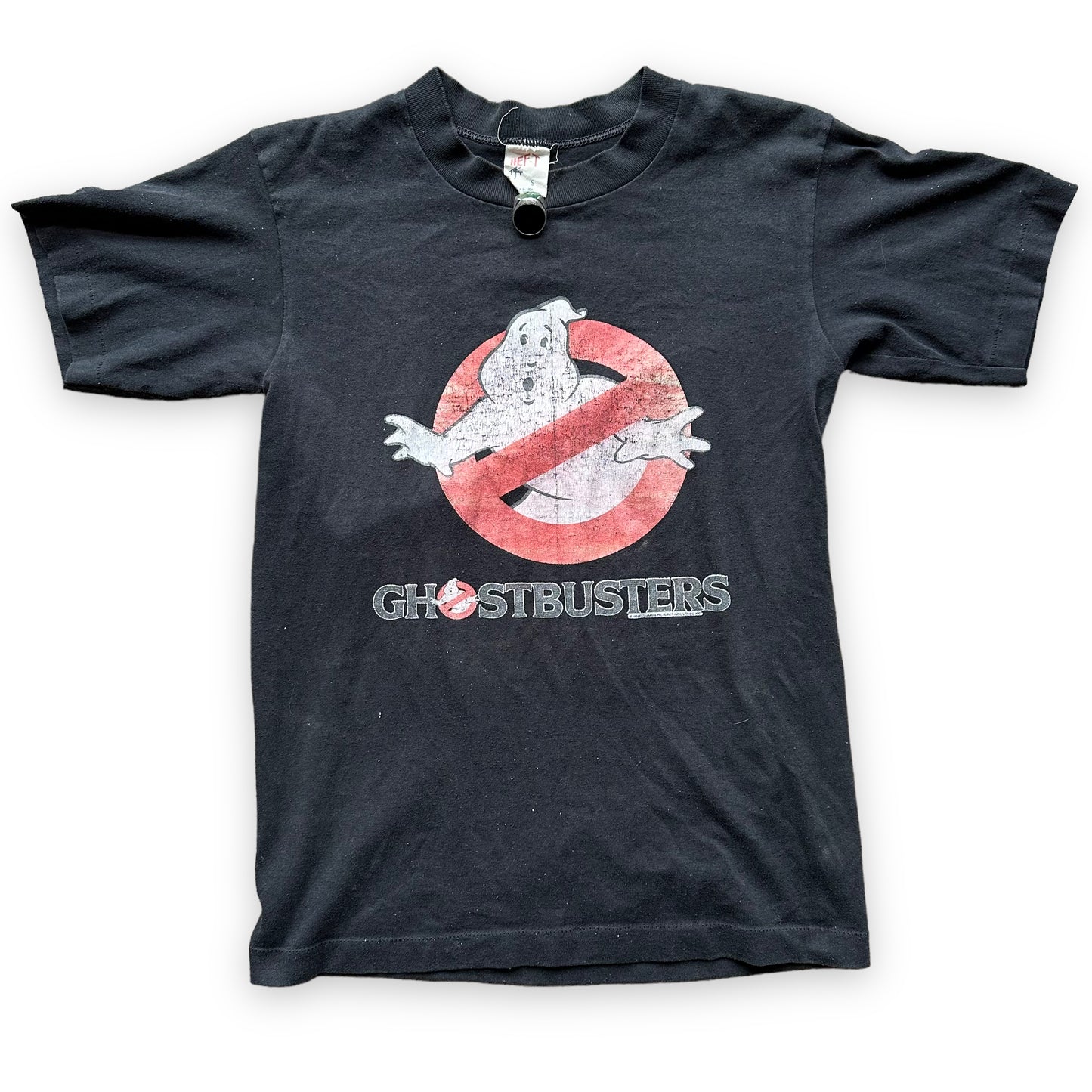 Front View of Vintage Hef-T Ghostbusters Tee SZ S | Barn Owl Vintage | Vintage Movie Tees Seattle