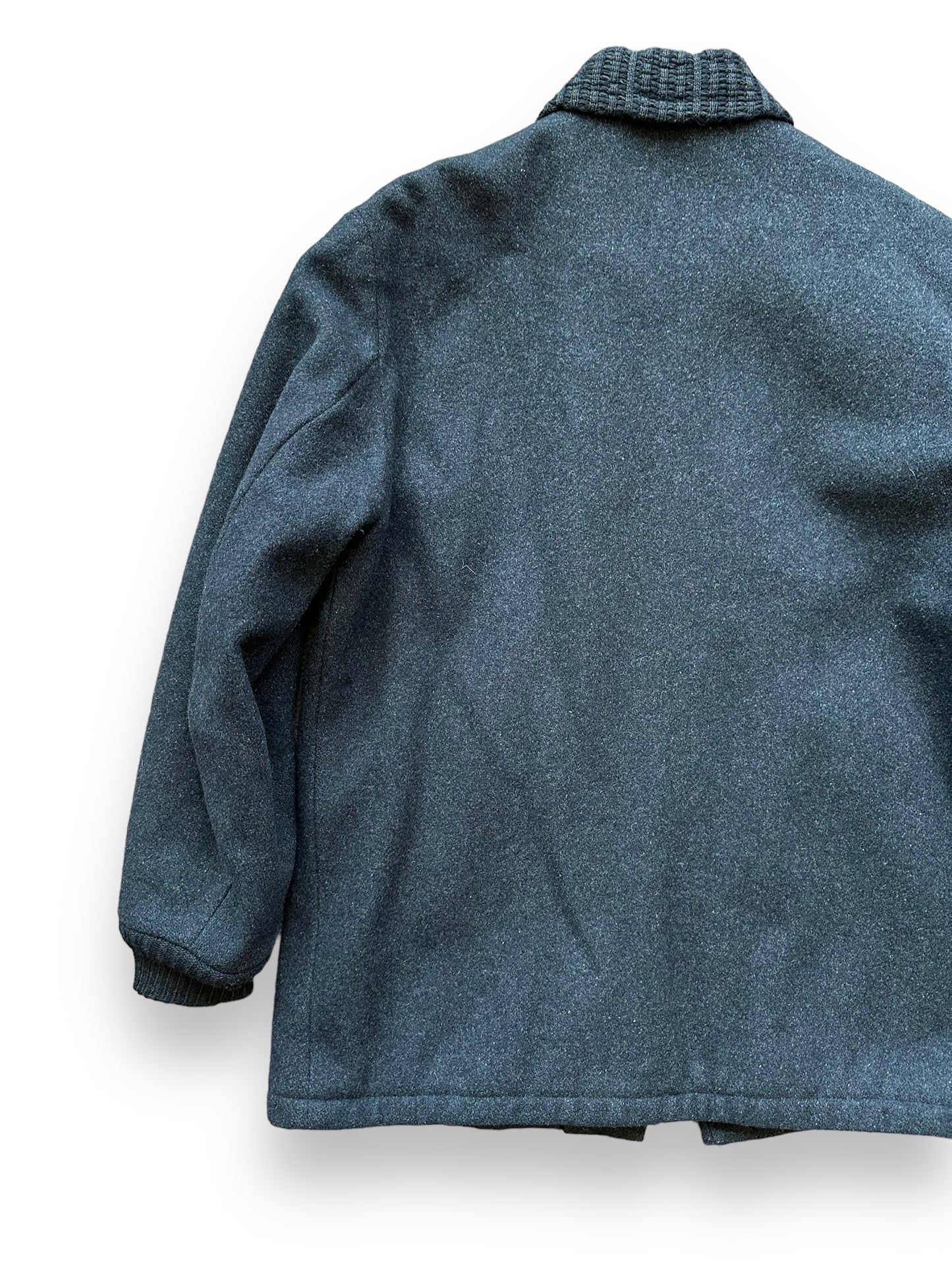 Rear Left View of Vintage Buck Skein Clicker Jacket SZ 42 | Barn Owl Vintage Goods | Vintage Clicker Coat Seattle