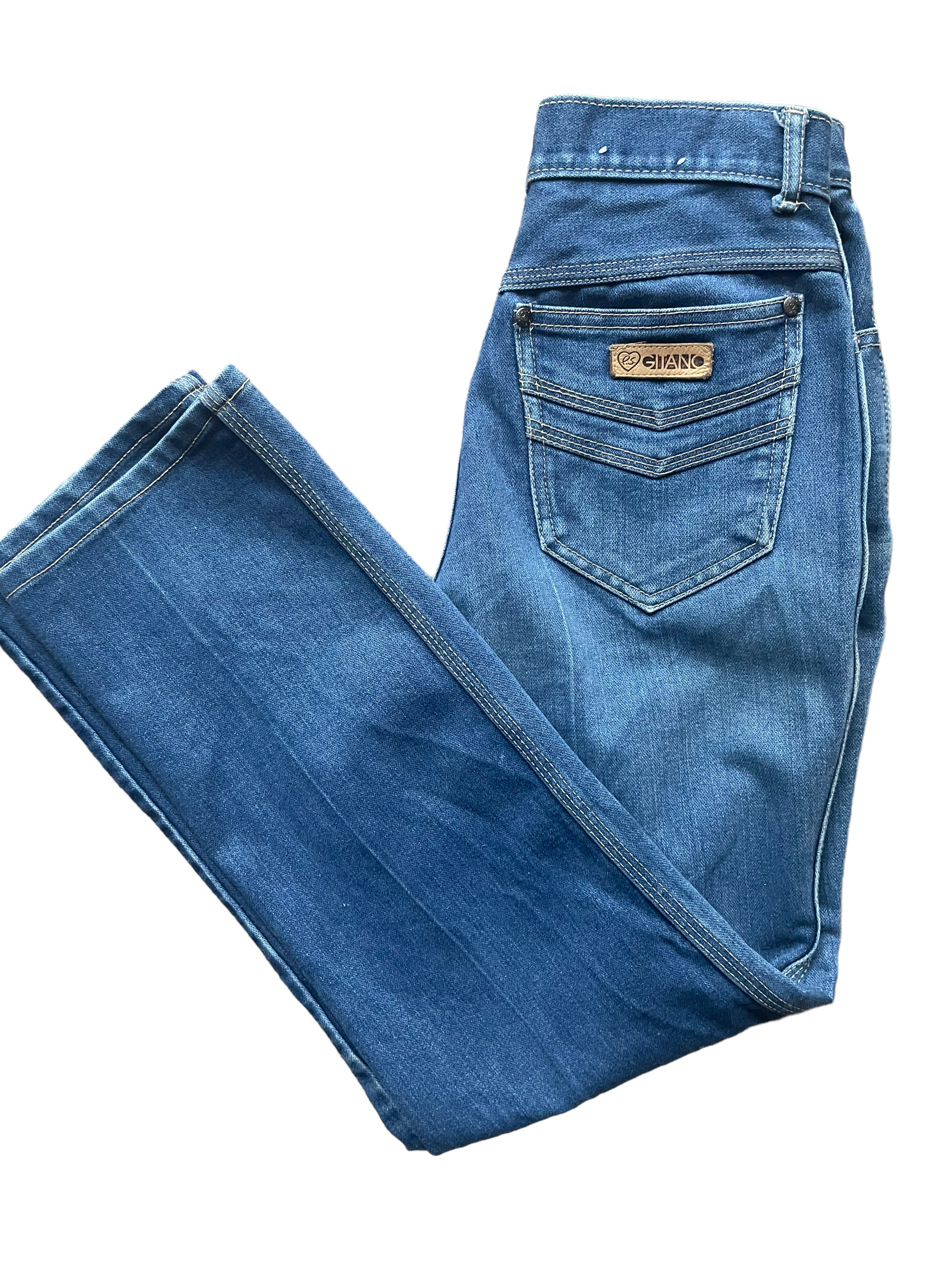 80s Gitano Blue Cotton Jeans (Size 10 Short)