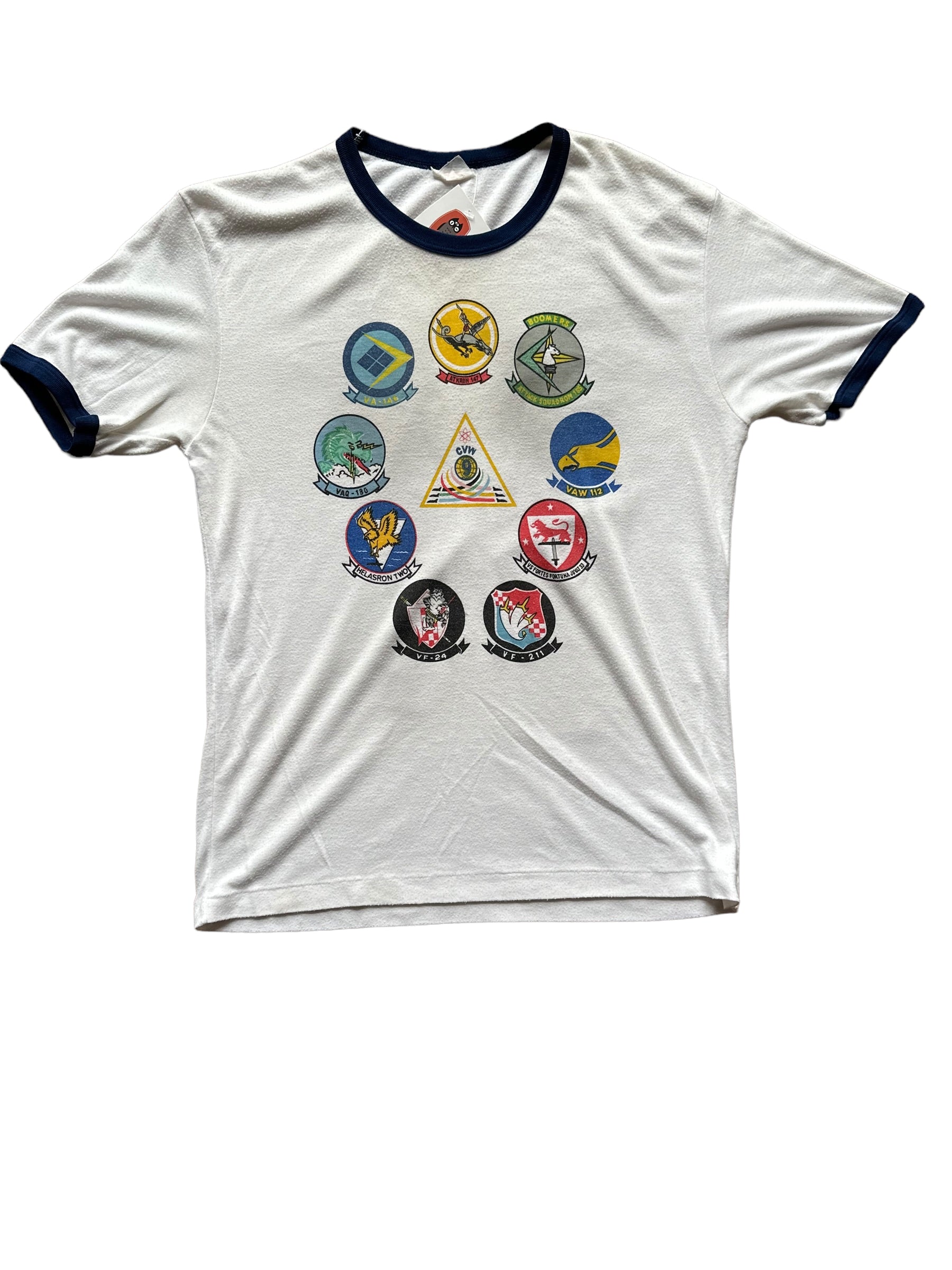 Front View of Vintage CVW Ringer Tee | Vintage Ringer Tee | Barn Owl Vintage Seattle