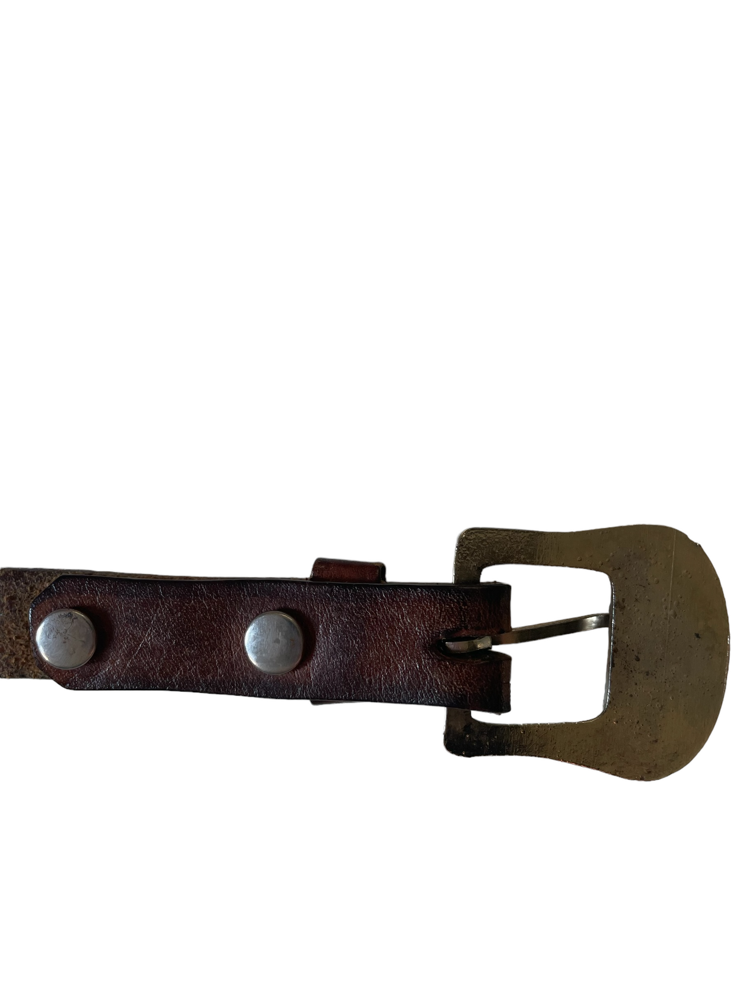 Vintage Tooled Leather Belt with Silver Plated Buckle | Barn Owl Vintage | Seattle True Vintage