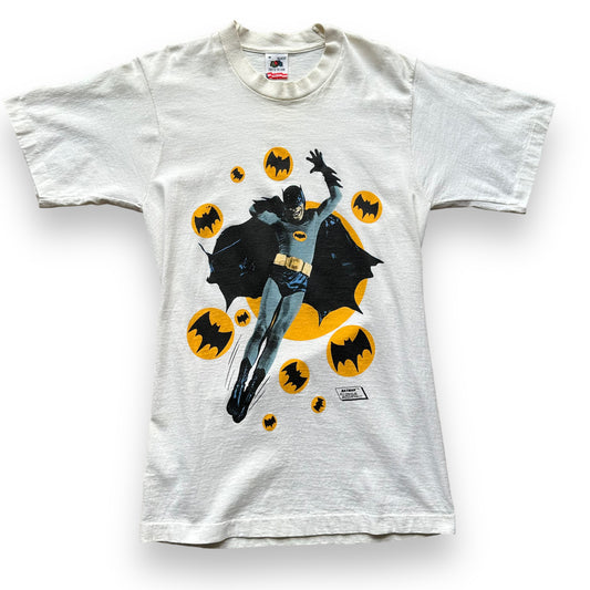 Front View of Vintage Adam West Batman Tee SZ M | Vintage Comic Book T-Shirts Seattle | Barn Owl Vintage Tees Seattle