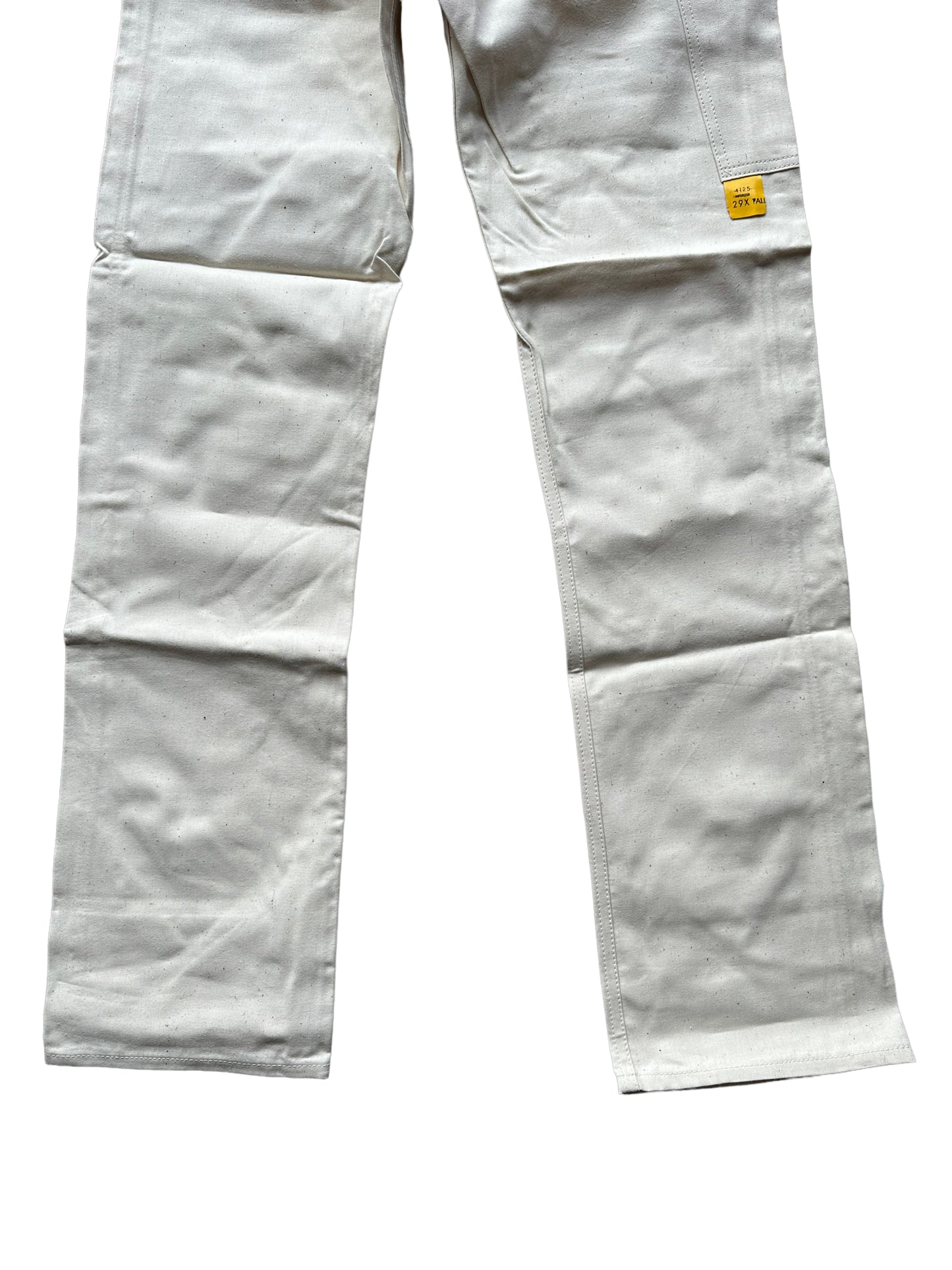 Lower Rear View of NOS Vintage Carter's Ecru Painters Pants W29 L36
