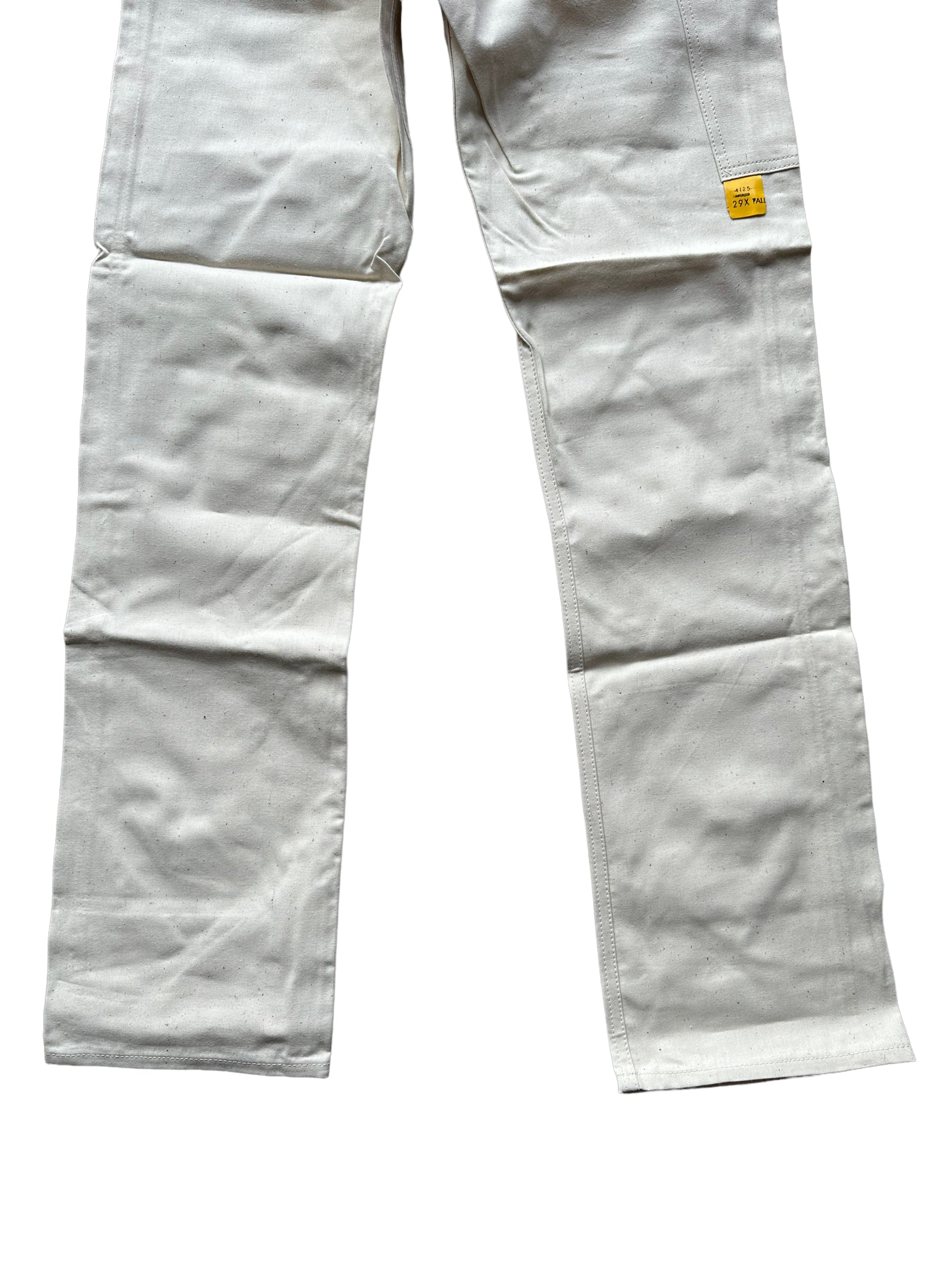 Lower Rear View of NOS Vintage Carter's Ecru Painters Pants W29 L36