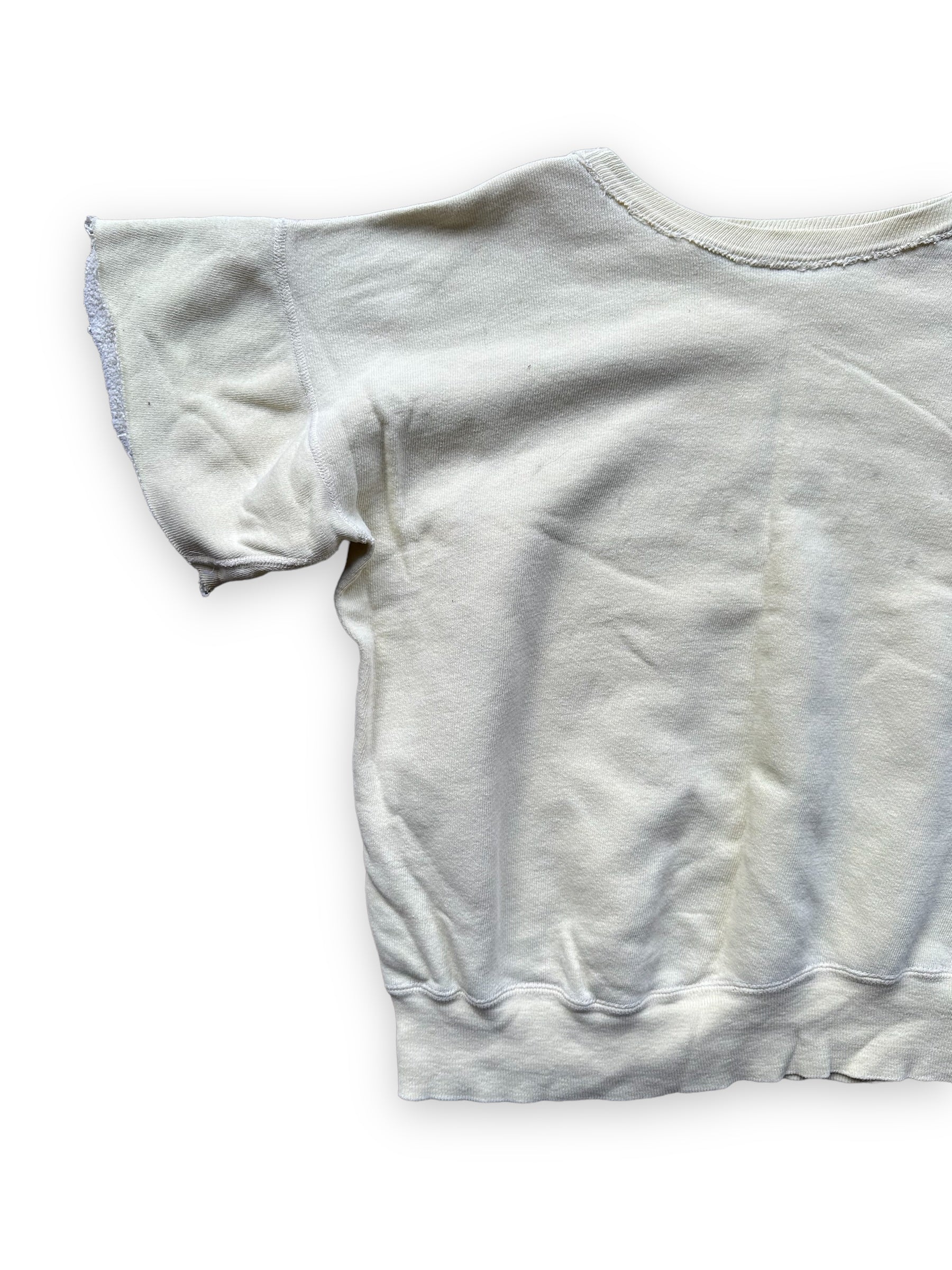 Left Rear View of Vintage 1960s Yellow Batman Sweatshirt SZ M | Vintage Crewneck Sweatshirts Seattle | Barn Owl Vintage Seattle