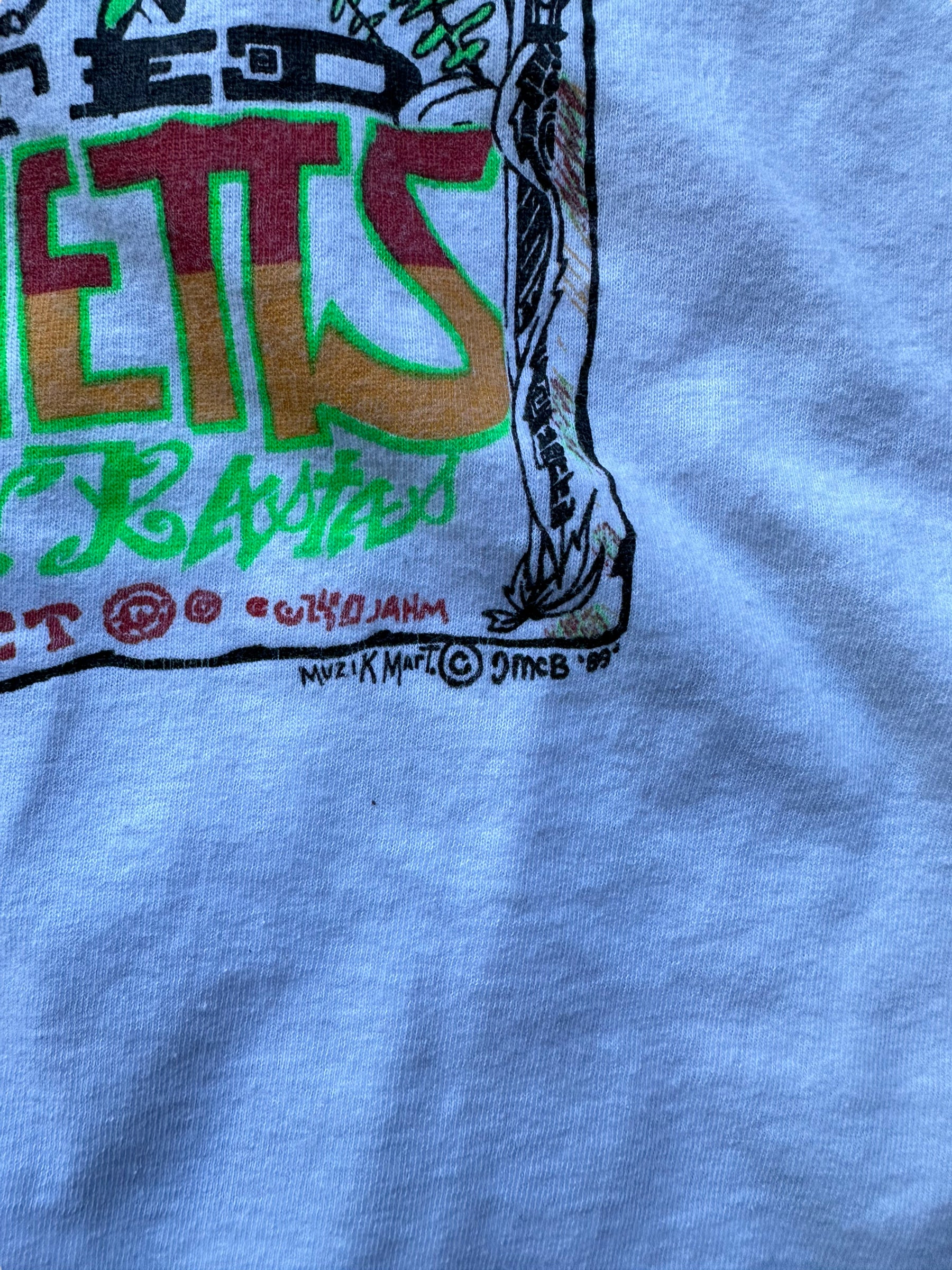 Copyright Info on Vintage 1980's Killer Ganja Imported Cigarettes Tee SZ L | Seattle Vintage Ganja Tees | Barn Owl Vintage