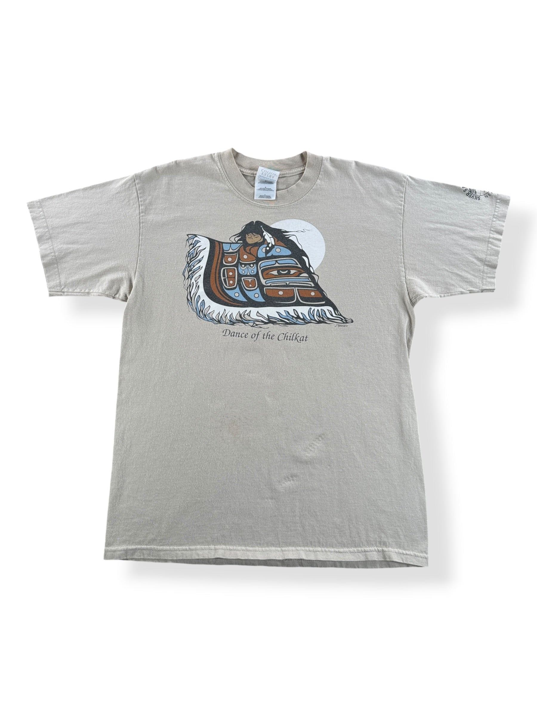 Front of Vintage Dance of the Chilkat Native Art Tee SZ L