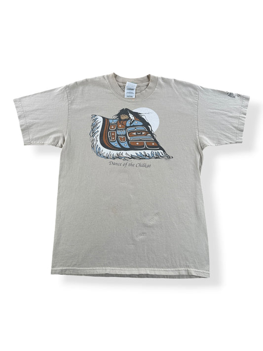Front of Vintage Dance of the Chilkat Native Art Tee SZ L