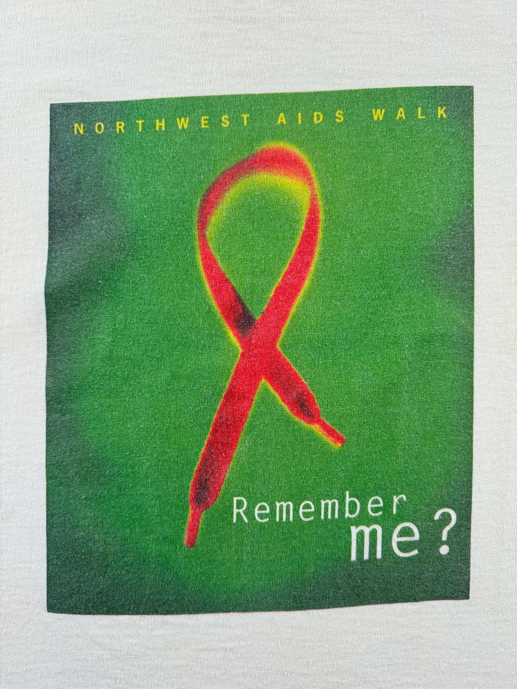 Graphic of Vintage AIDS Walk Tee SZ M