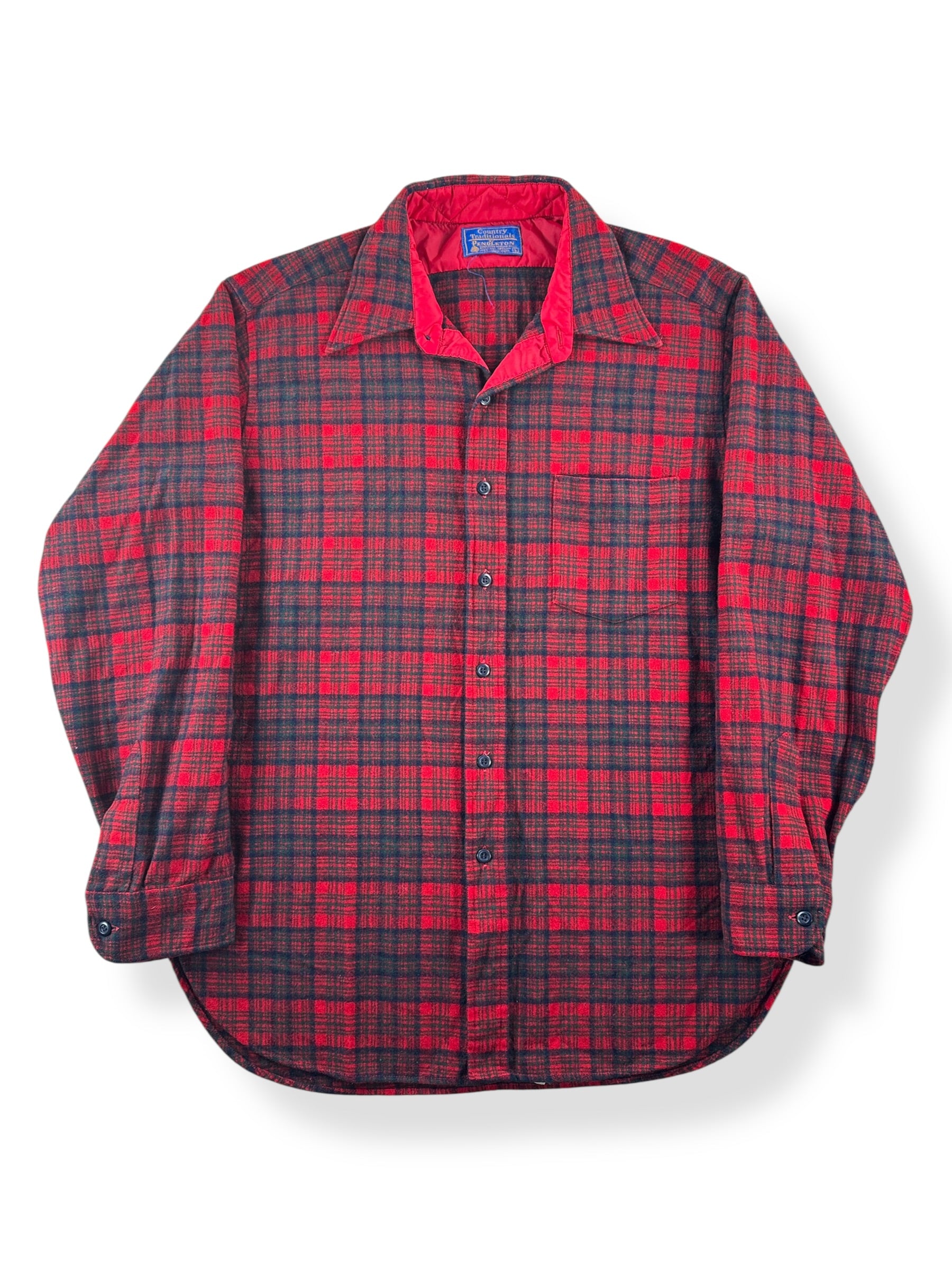 Front of Vintage Country Traditionals Pendleton Flannel SZ L