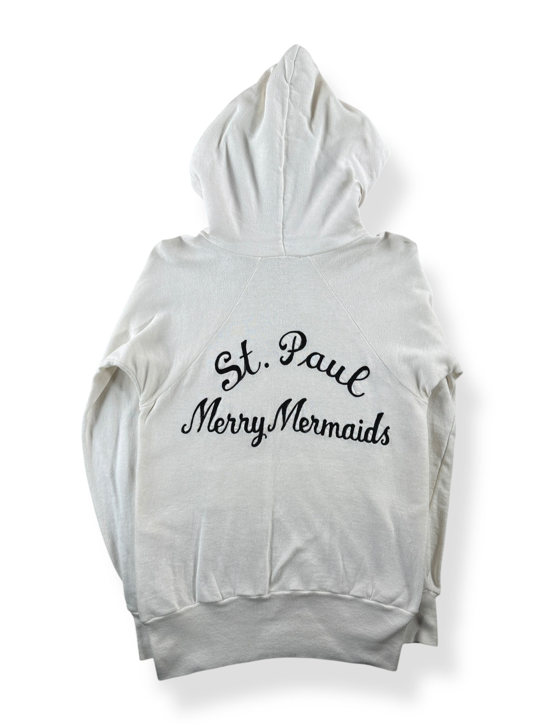 Back of Vintage Merry Mermaids Hoodie SZ XS