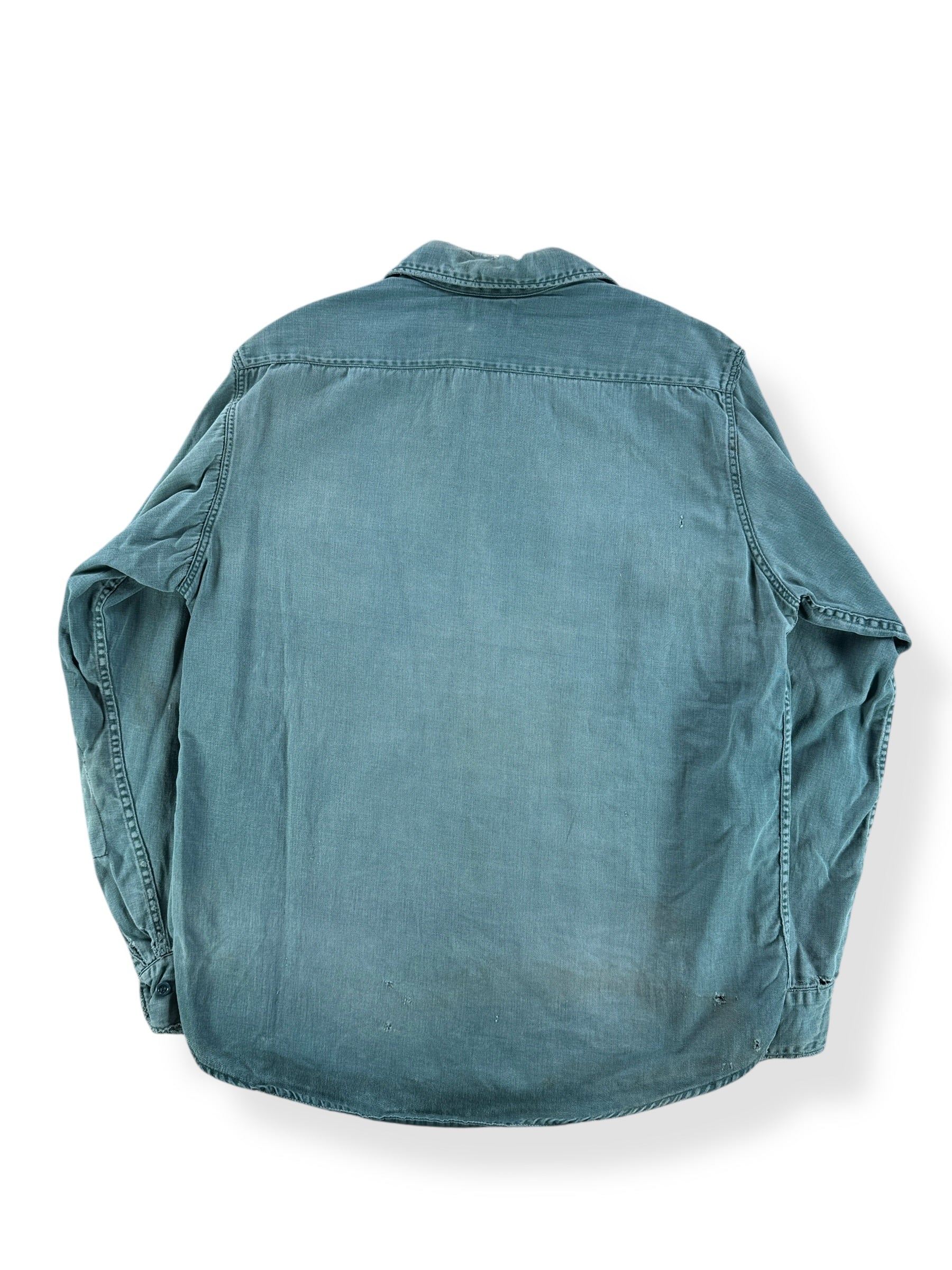 Back of Vintage 50s Farm Repaired Big Mac Work Shirt SZ L