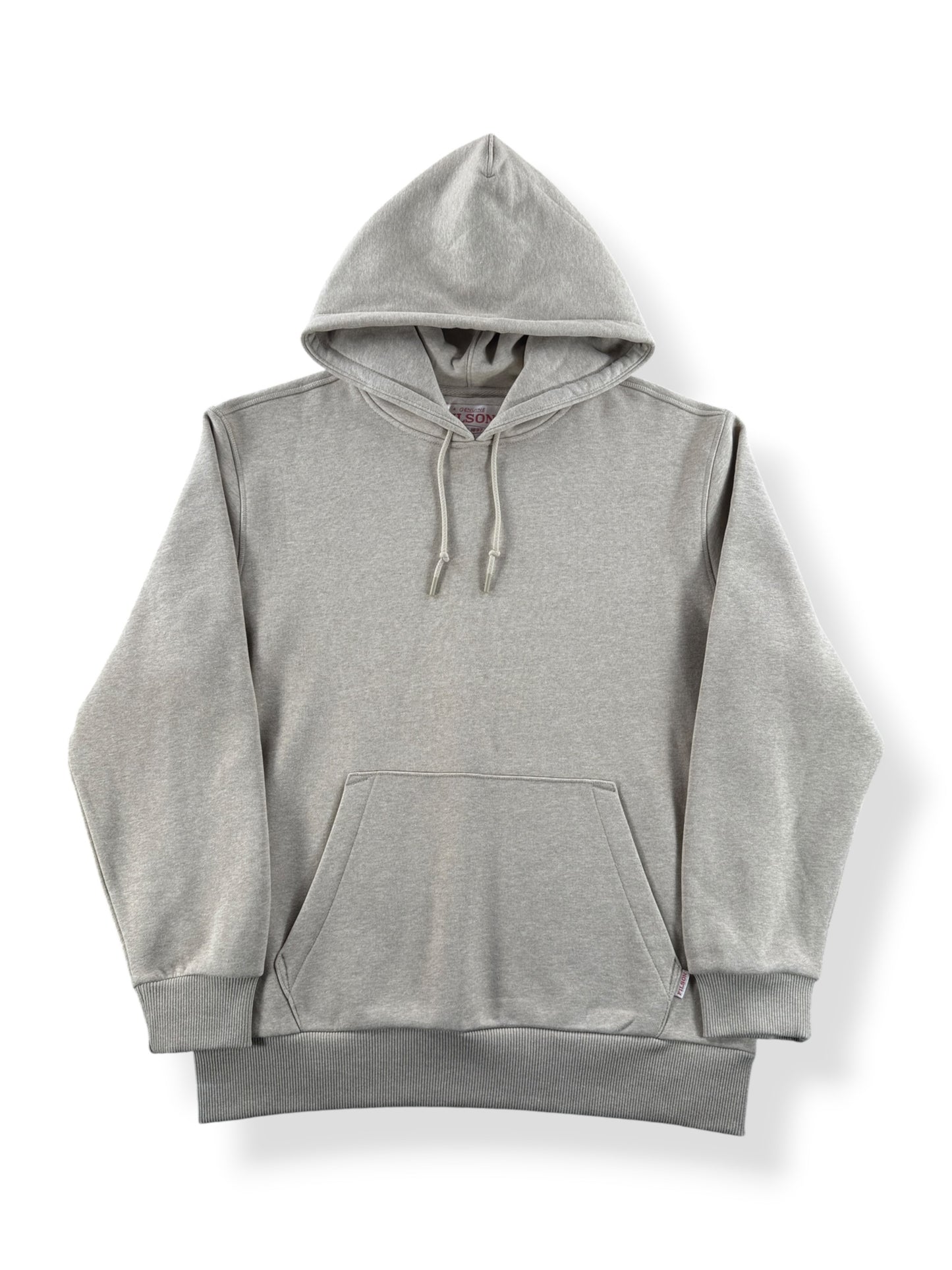 Front of Filson Oat Heather Prospector Hoodie SZ L