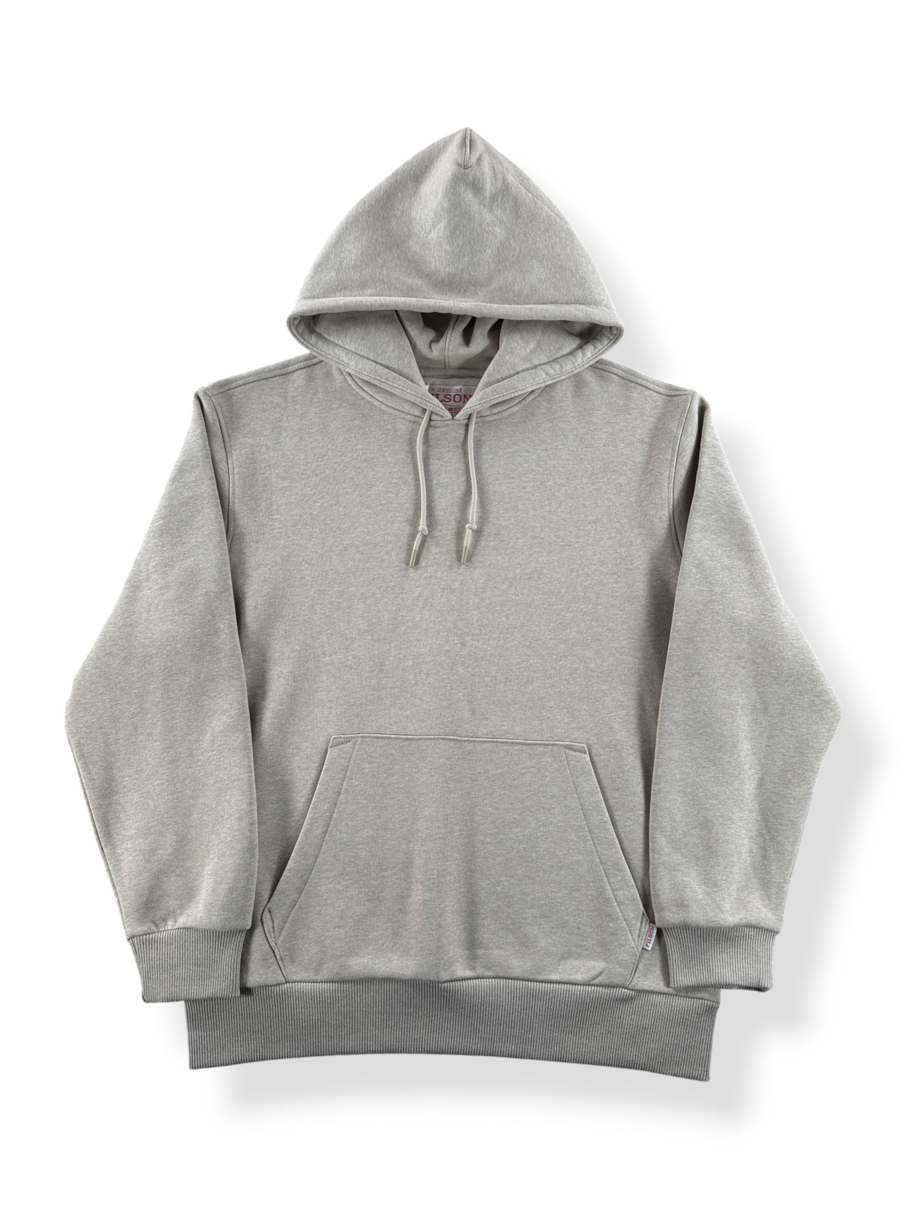 Front of Filson Oat Heather Prospector Hoodie SZ L