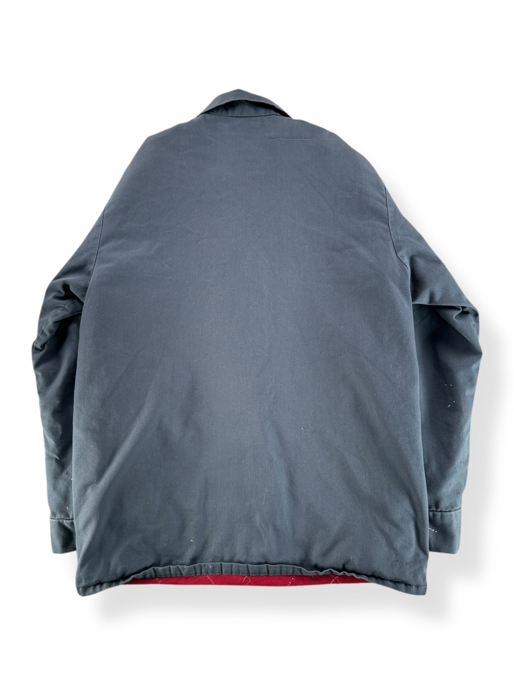 Back of Vintage Work Wear Gas Station Jacket Quilted Liner SZ M