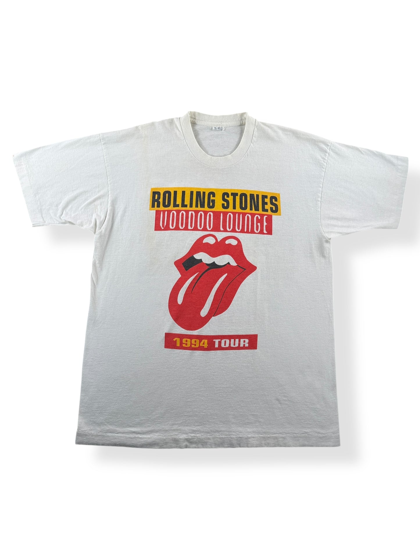 Front of Vintage Rolling Stones Voodoo Lounge Parking Lot Tee SZ XL