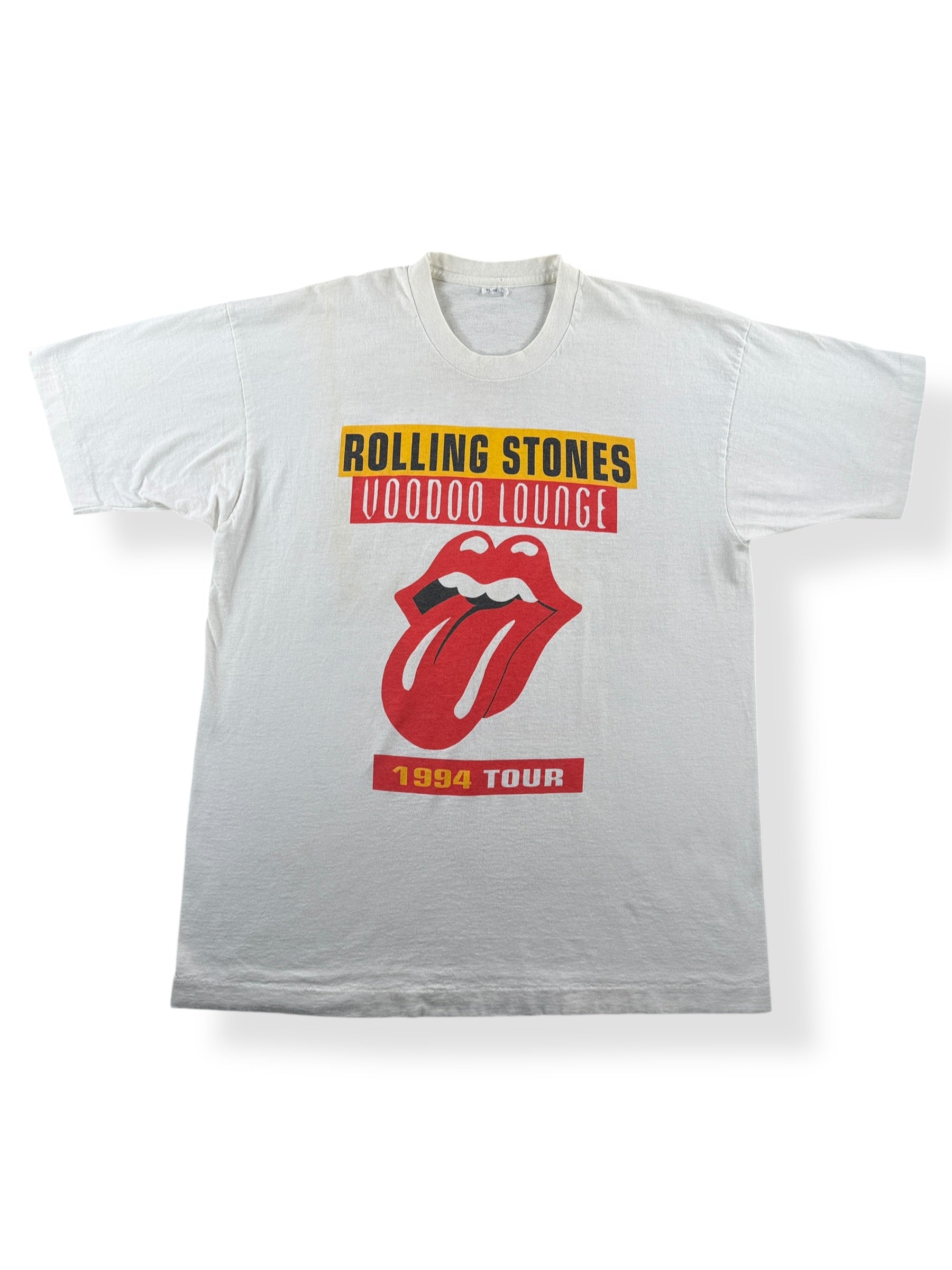 Front of Vintage Rolling Stones Voodoo Lounge Parking Lot Tee SZ XL