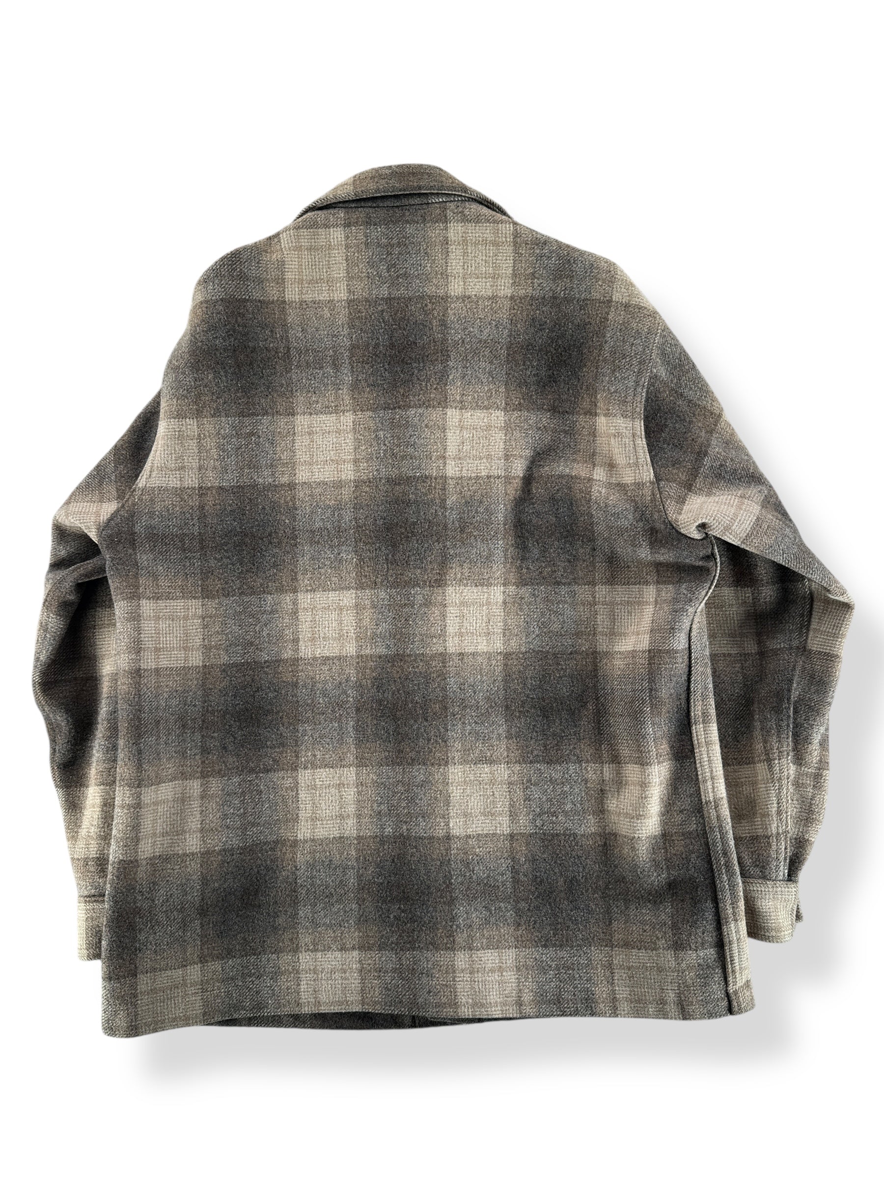 Back of Vintage Pendleton Tan and Brown Jacket SZ L