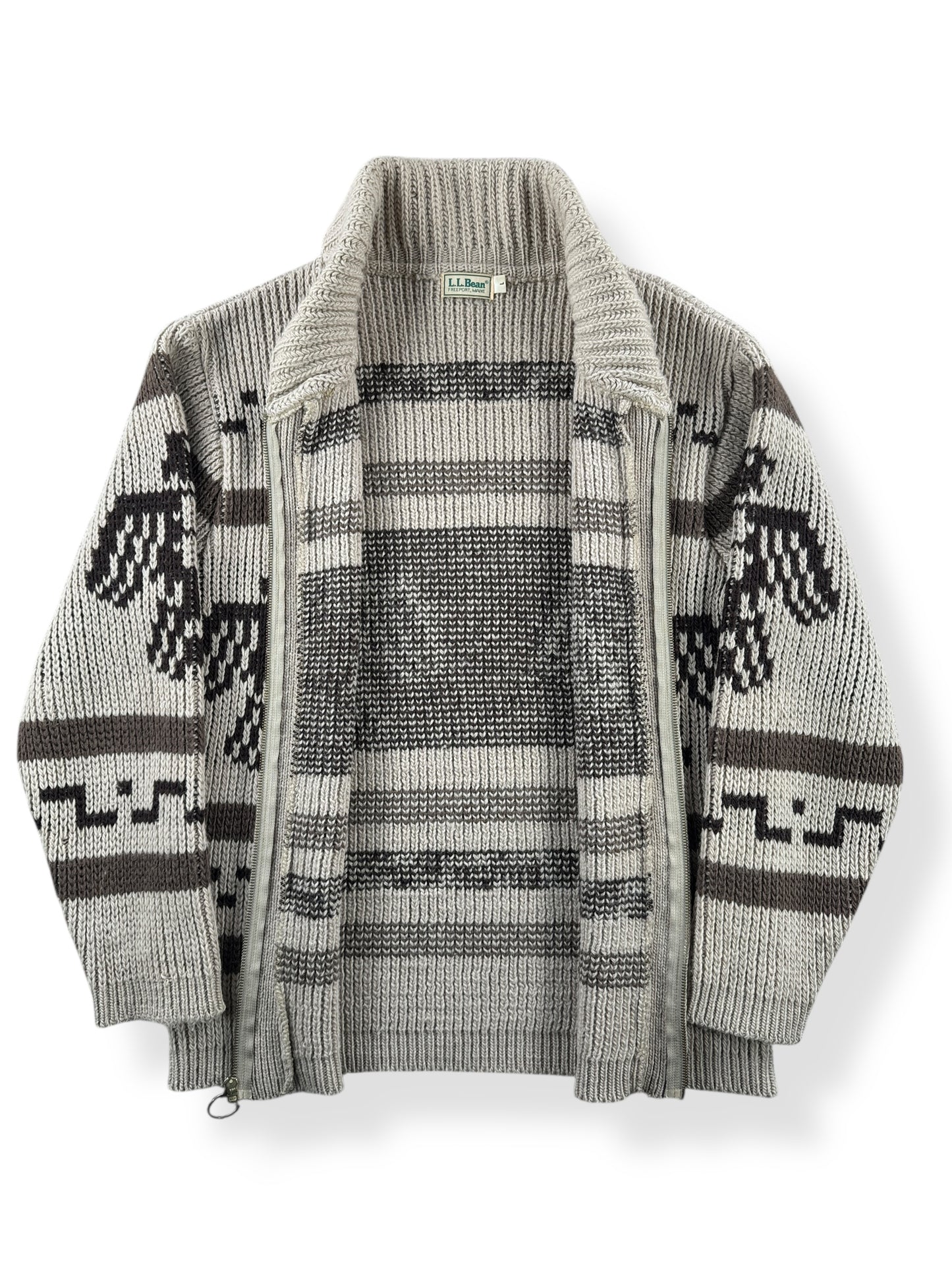 Inside of Vintage L.L. Bean Thunderbird Westerly Style Sweater SZ M