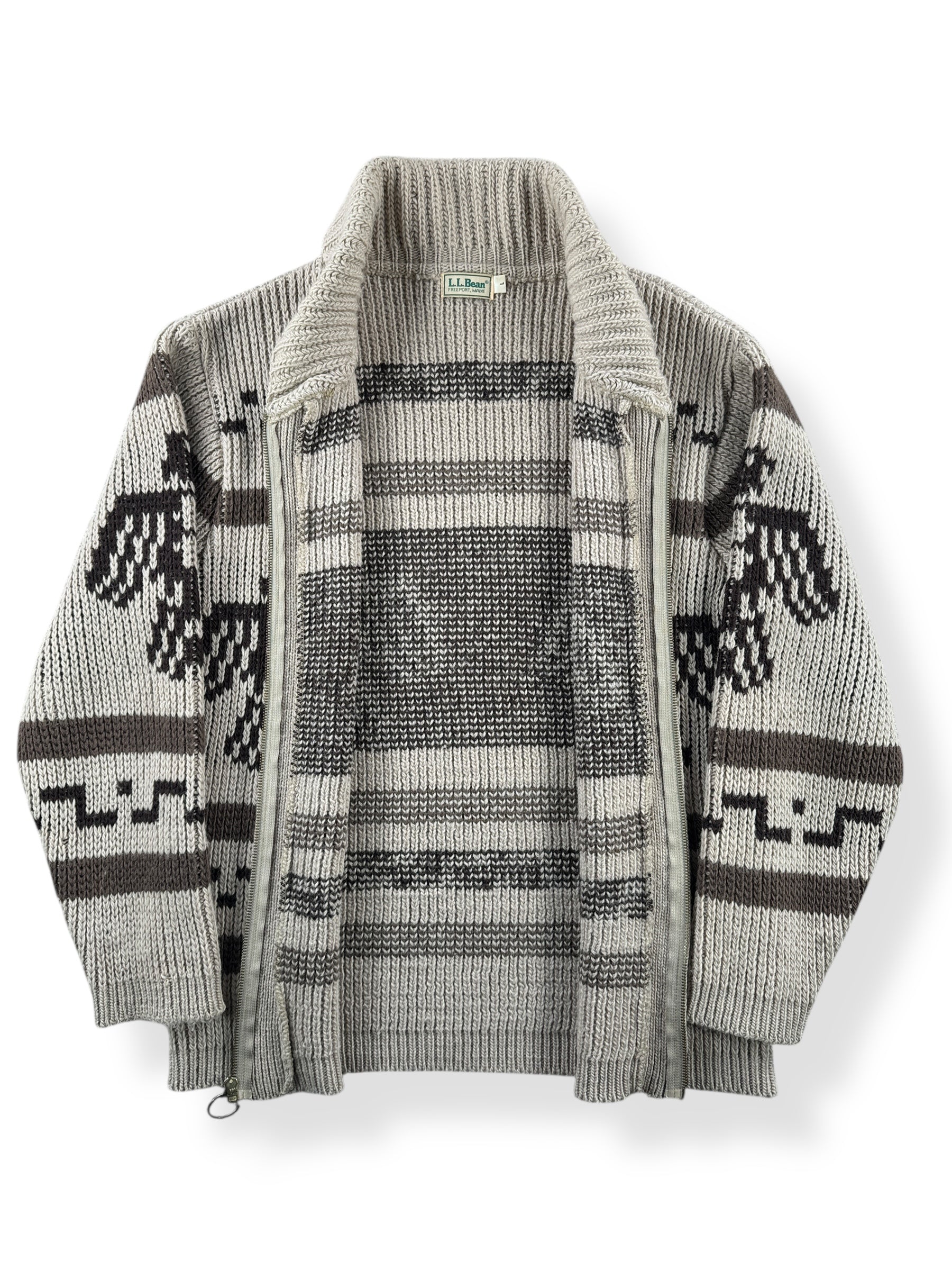 Inside of Vintage L.L. Bean Thunderbird Westerly Style Sweater SZ M