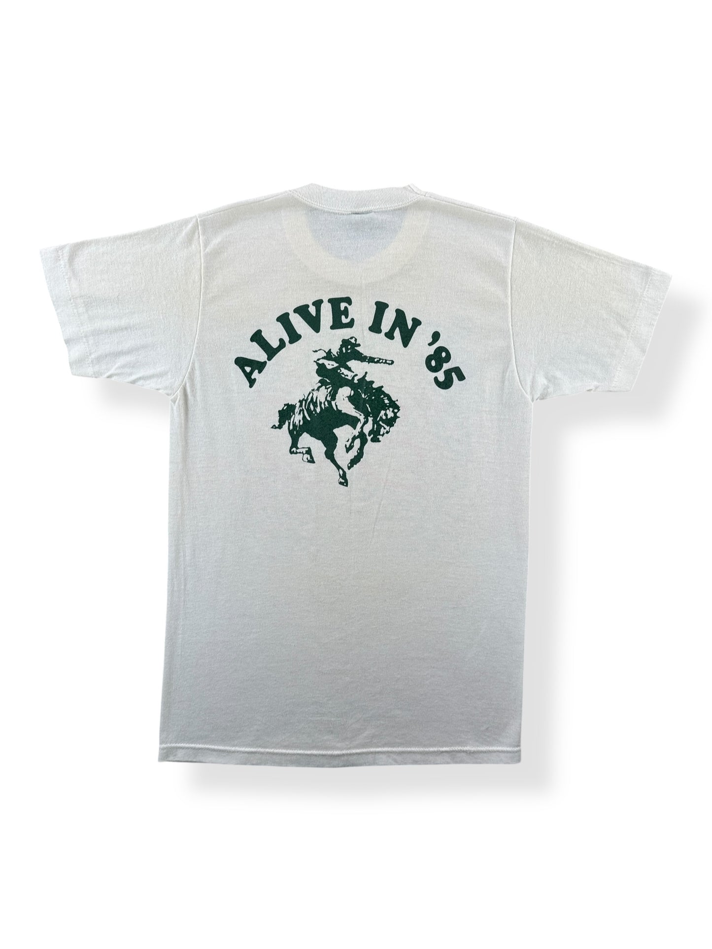 Back of Vintage Alive in 85 Signature Tee SZ S (Fits XS)