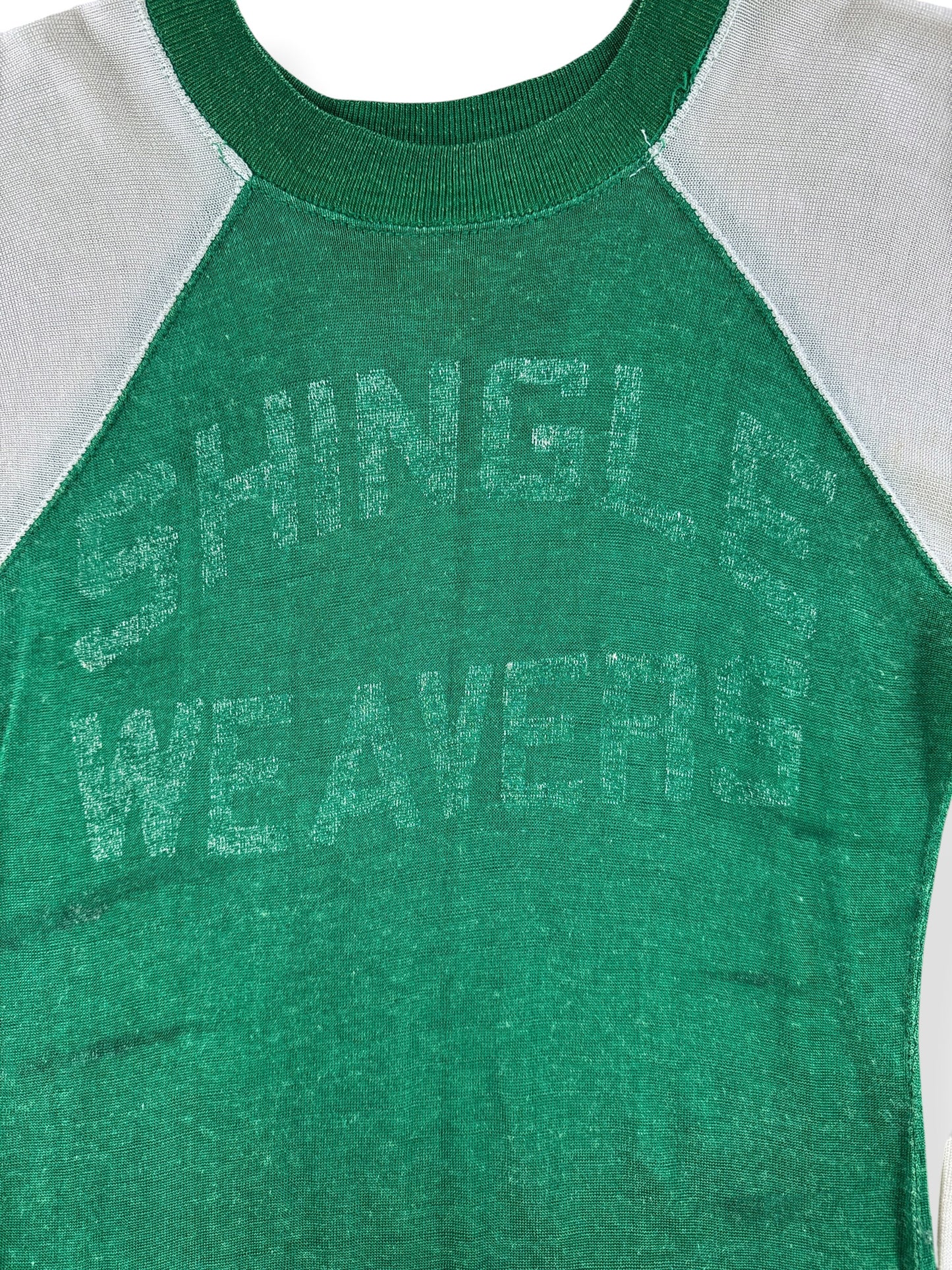 Front Close Up of Vintage 50s Shingle Weavers Durene Jersey SZ XS