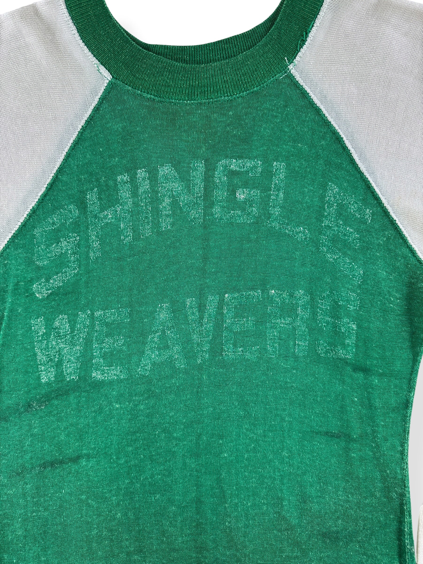 Front Close Up of Vintage 50s Shingle Weavers Durene Jersey SZ XS