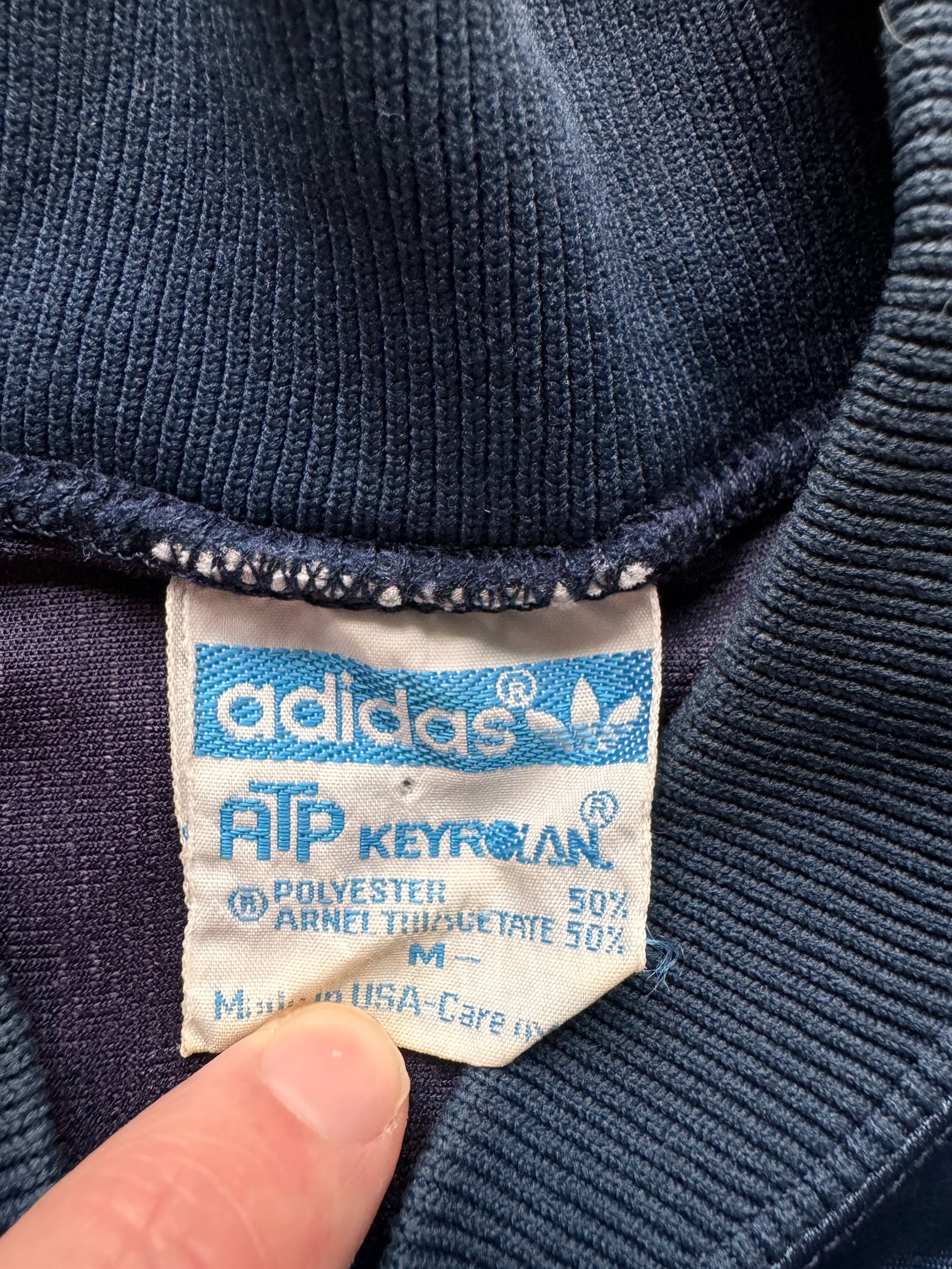 Tag on Vintage 80s Era Adidas Track Top SZ M