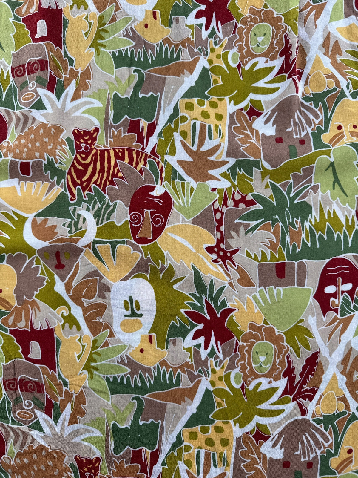 Pattern on back of Vintage Sakura Sport Rayon Aloha Shirt SZ L