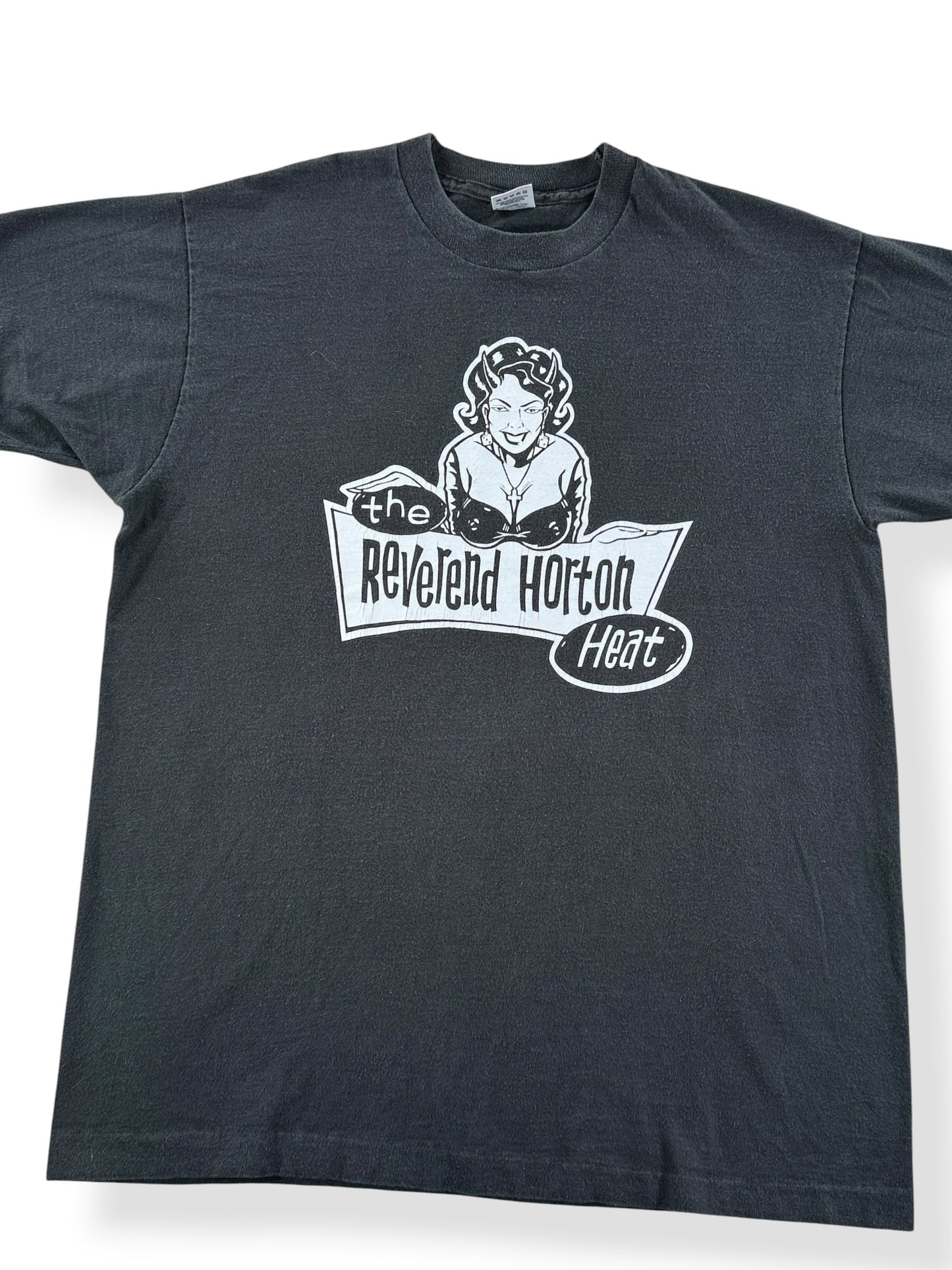 Front Close Up of Vintage Reverend Horton Heat Tee SZ L