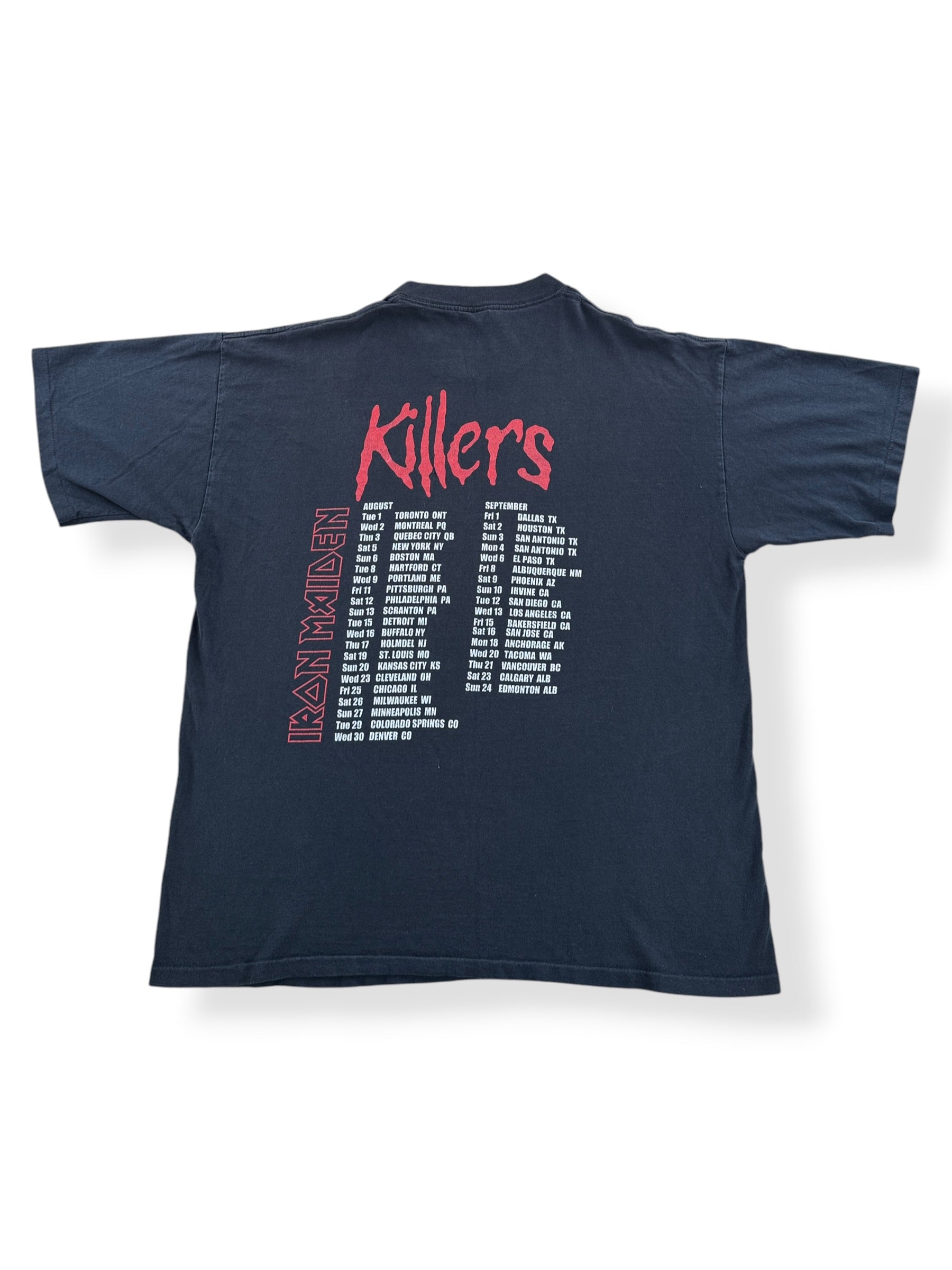IRON MAIDEN Tシャツ Vintage 97' Iron Maiden Killers Tour Tee SZ XL – The Barn Owl