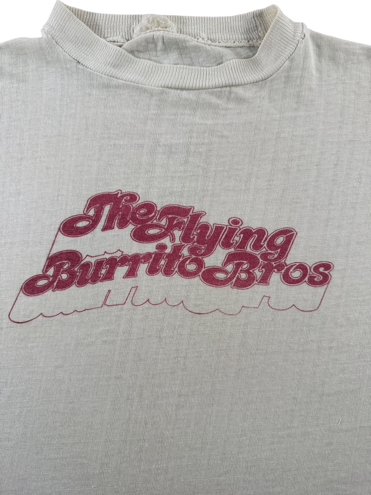 Graphic of Vintage 70s Era Flying Burrito Brothers Gram Parsons Tee SZ M
